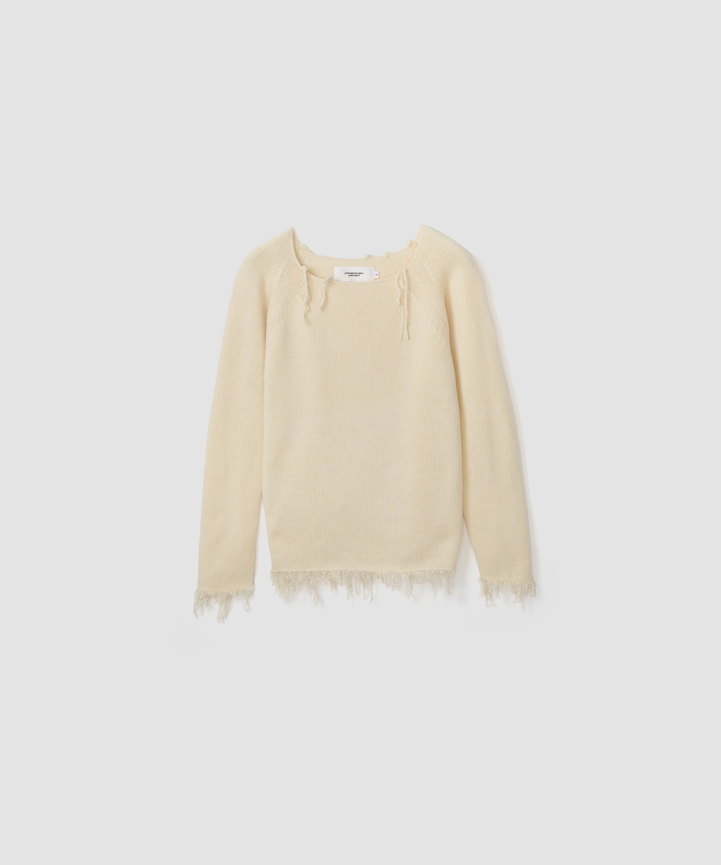 5G FRAYED HEM SWEATER