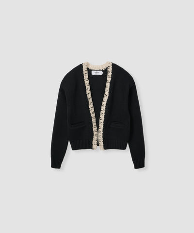 5G PLAIN STITCH AND CROCHET JACKET CARDIGAN