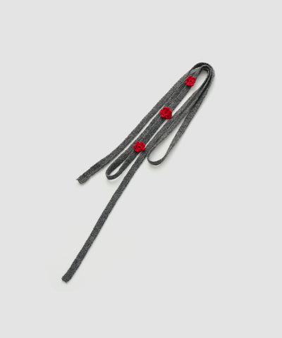 5G CASHMERE TAPE BELT HAND FLOWER