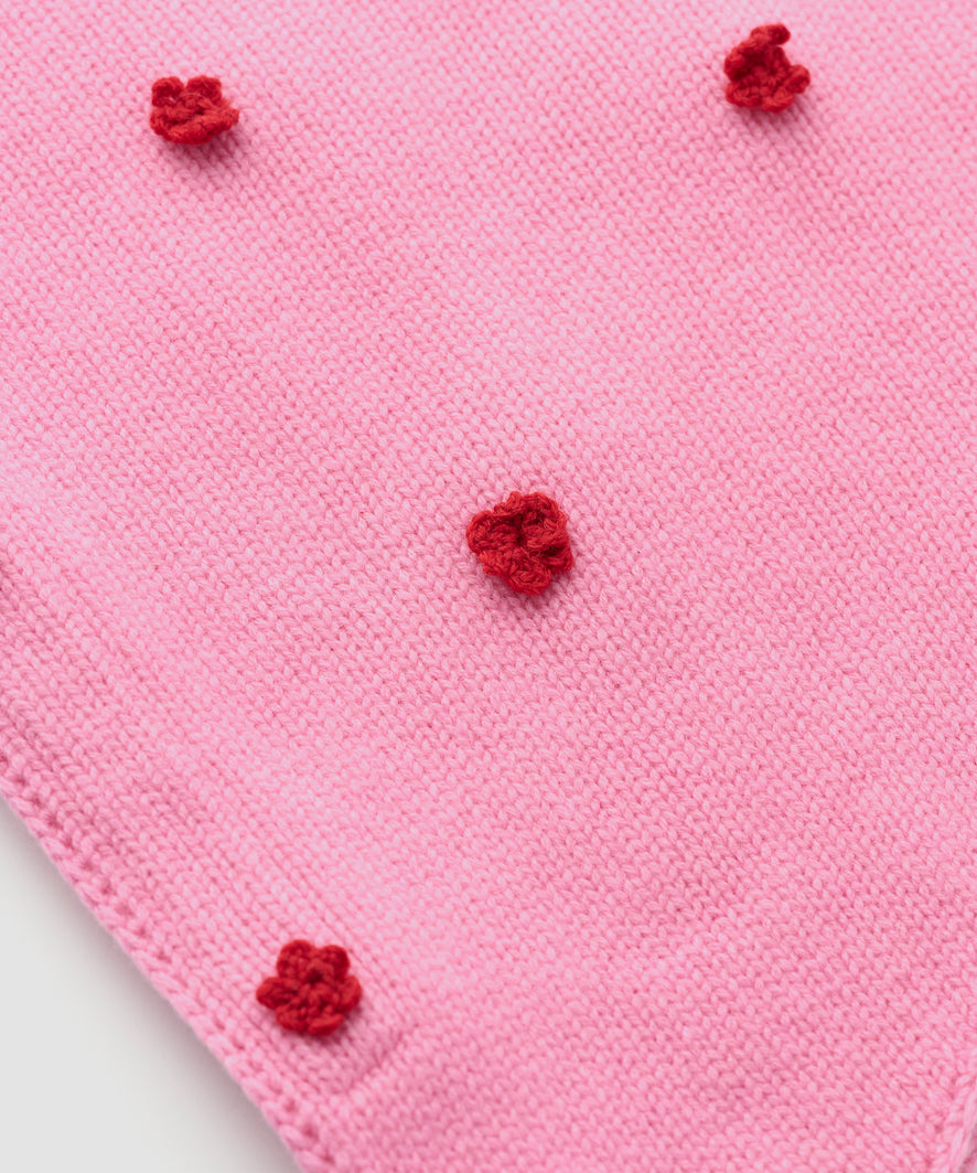 5G WOOL HOOD MUFFLER FLOWER