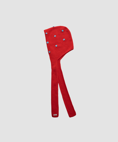 5G WOOL HOOD MUFFLER FLOWER