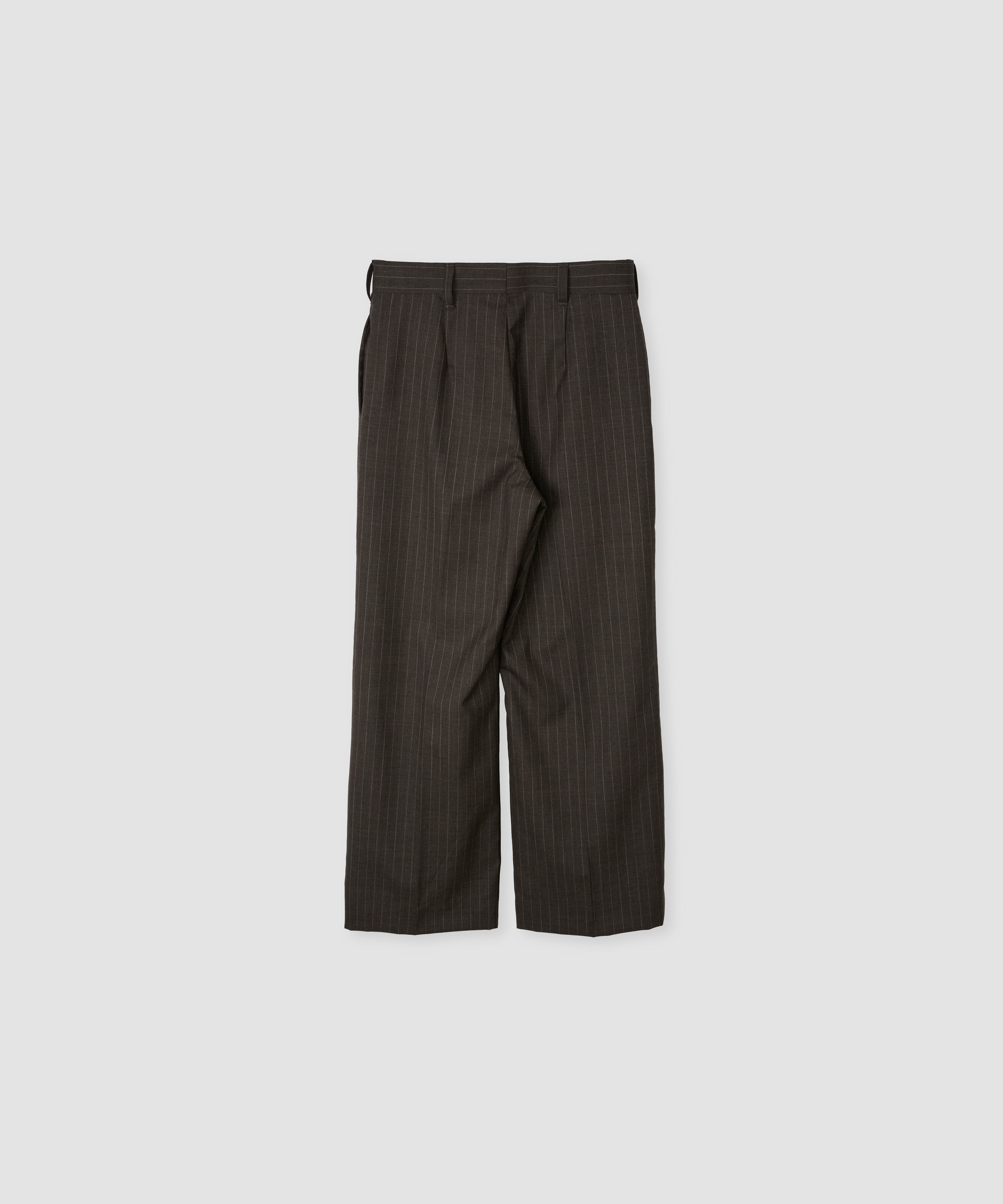 STRIPE WOOL TROPICAL BACK FRONT SLACKS