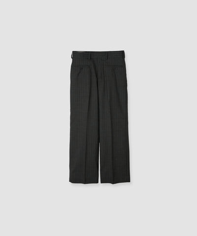 STRIPE WOOL TROPICAL BACK FRONT SLACKS