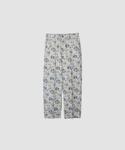 COTTON CORDUROY FLOWER PRINT SLACKS