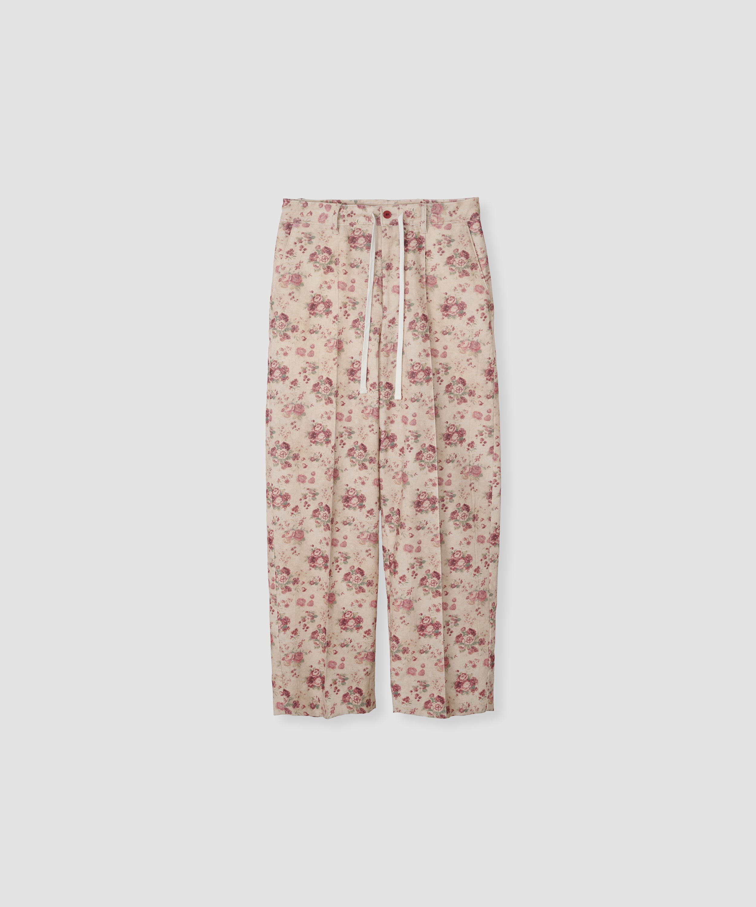 COTTON CORDUROY FLOWER PRINT SLACKS