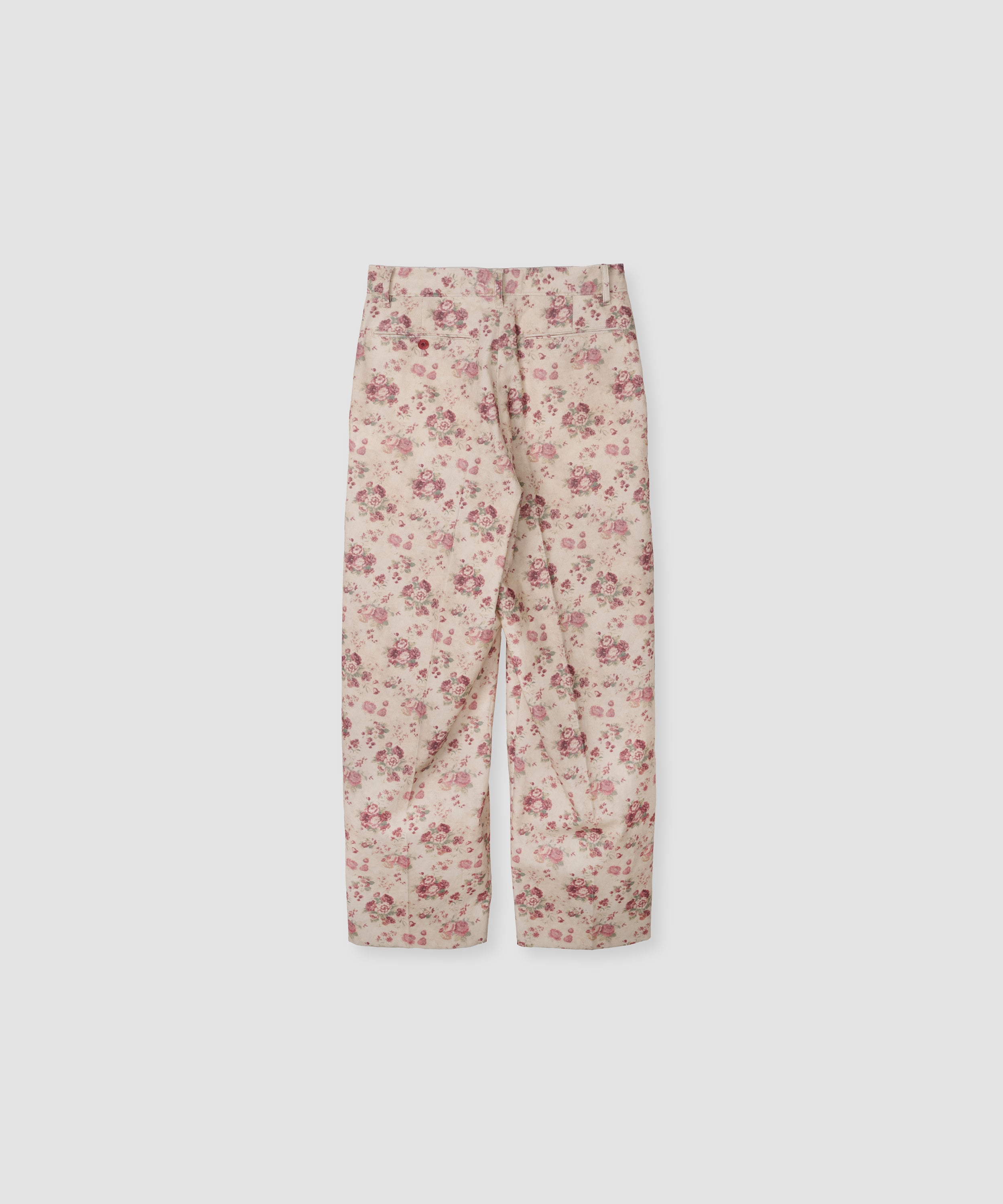 COTTON CORDUROY FLOWER PRINT SLACKS
