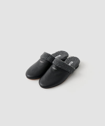LEATHER BOA SLIPPER