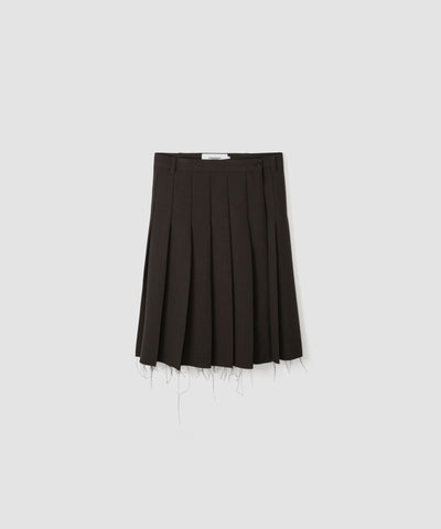 POLYESTER W CLOTH PLEATS SKIRT