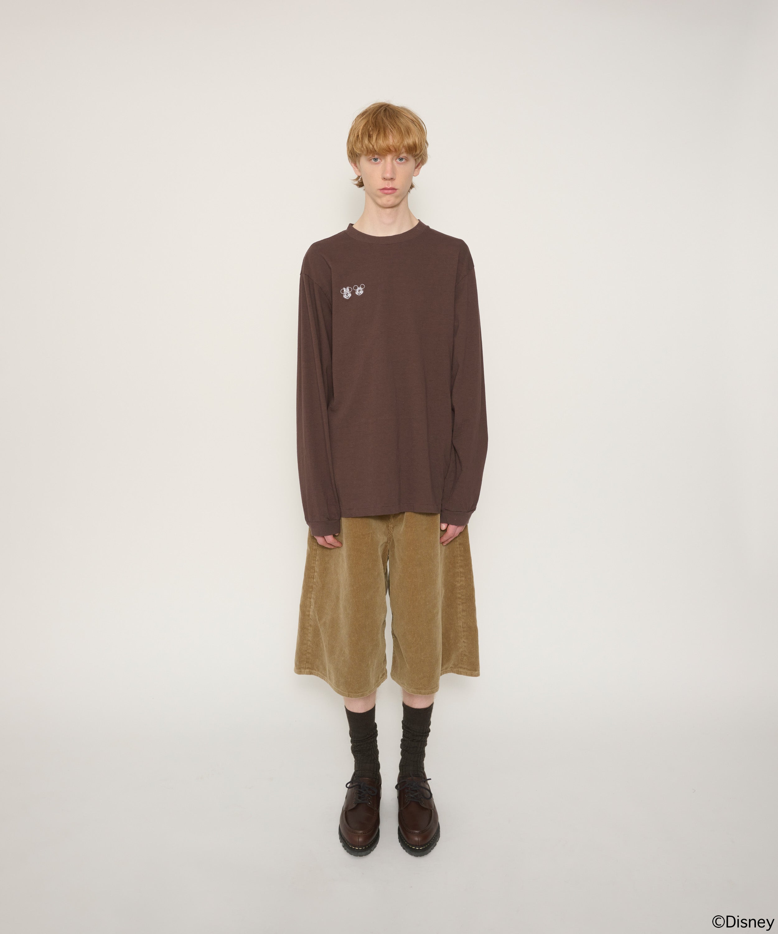 MICKEY & MINNIE FACE L/S T-SHIRT