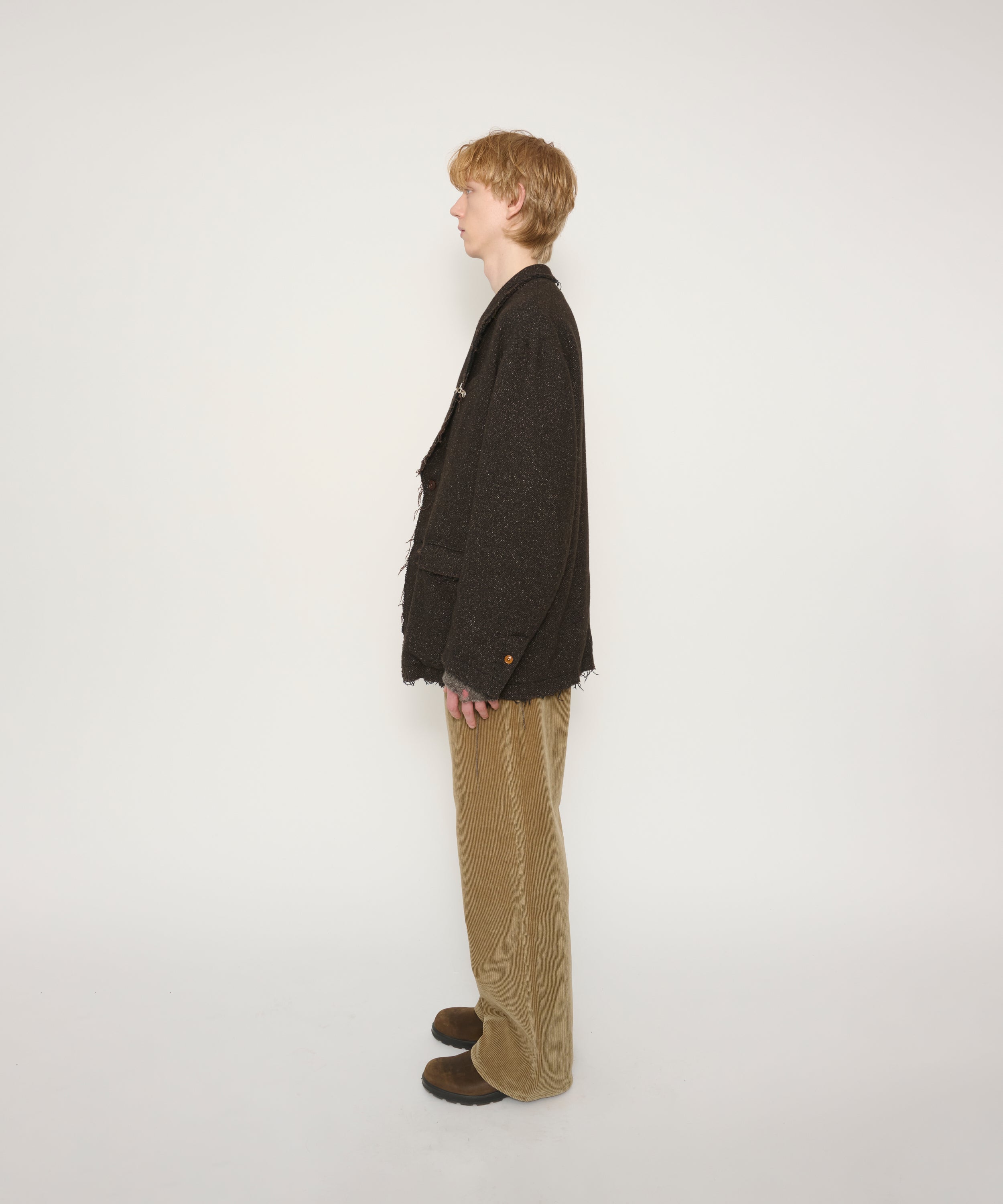 GARMENT WASHED SILKNEP TWEED JACKET