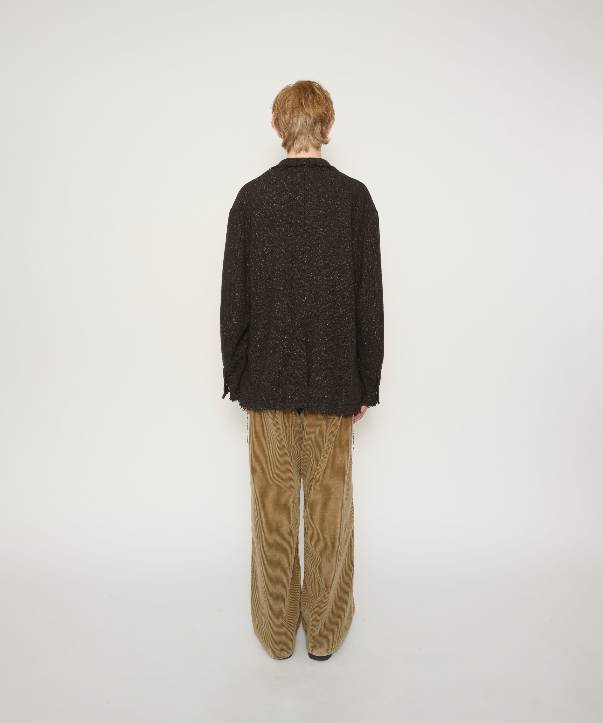 GARMENT WASHED SILKNEP TWEED JACKET