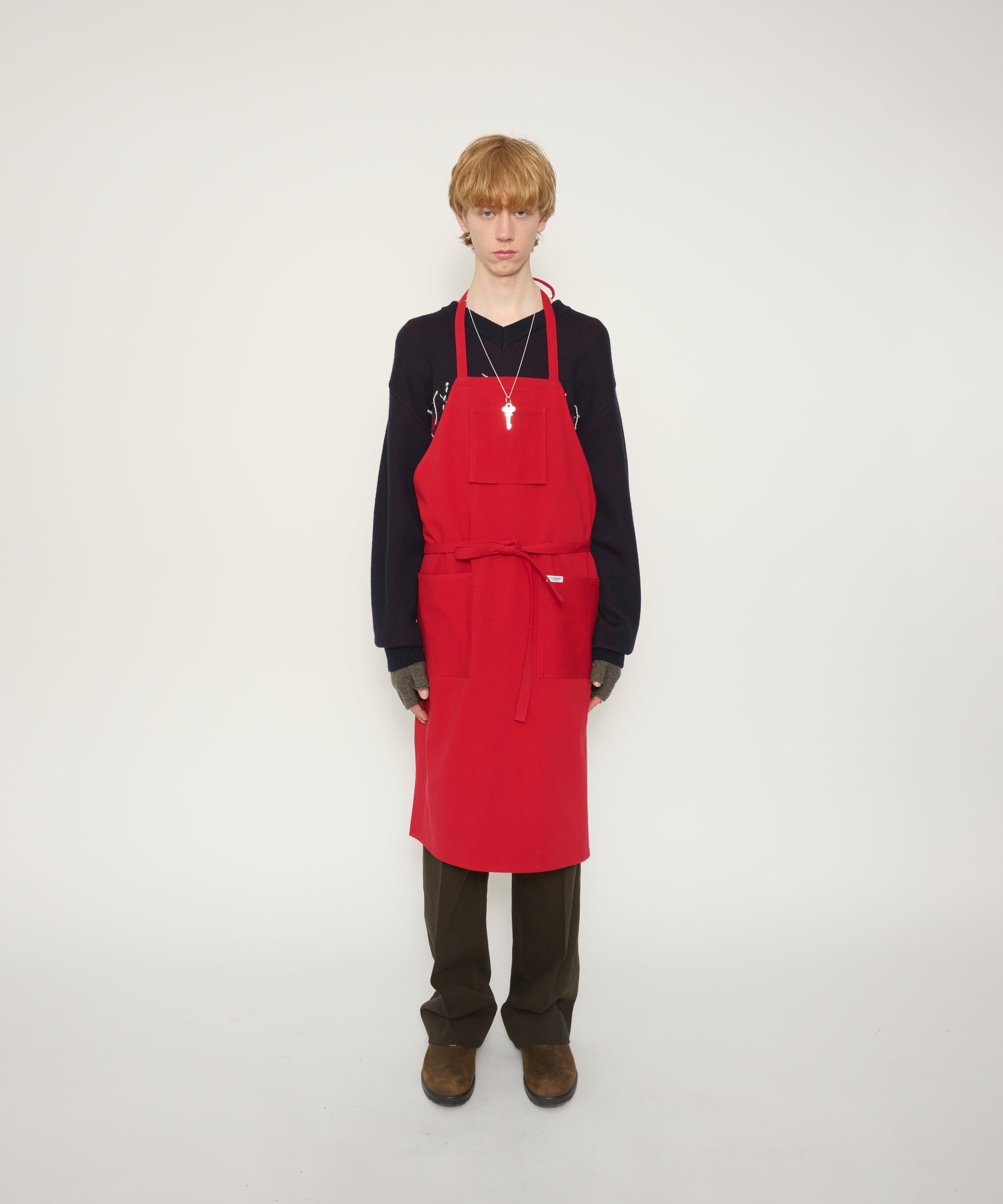 COTTON GABARDINE UTILITY APRON