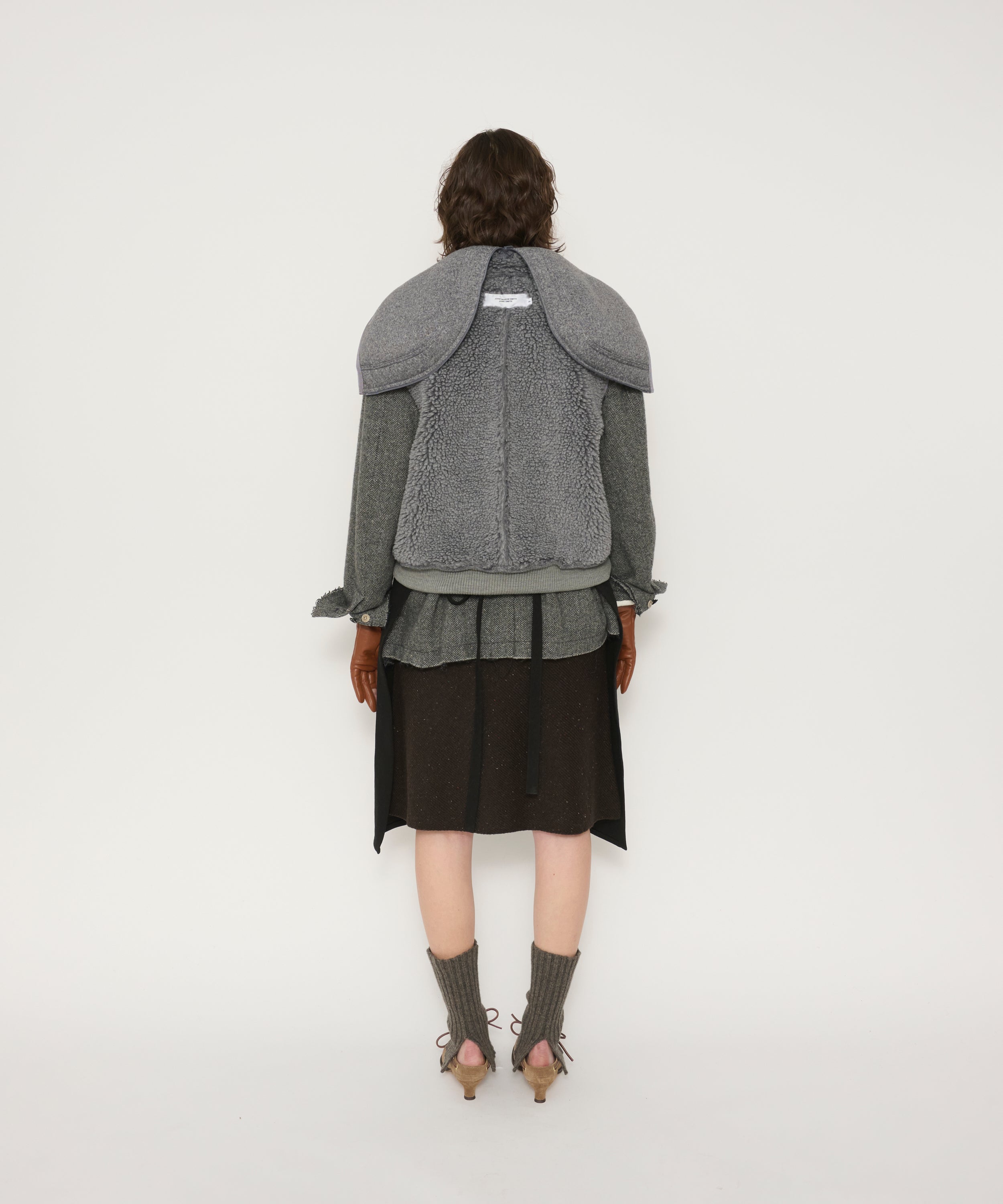 POLYESTER BOA FLEECE REVERSIBLE ZIP UP HOODED VEST