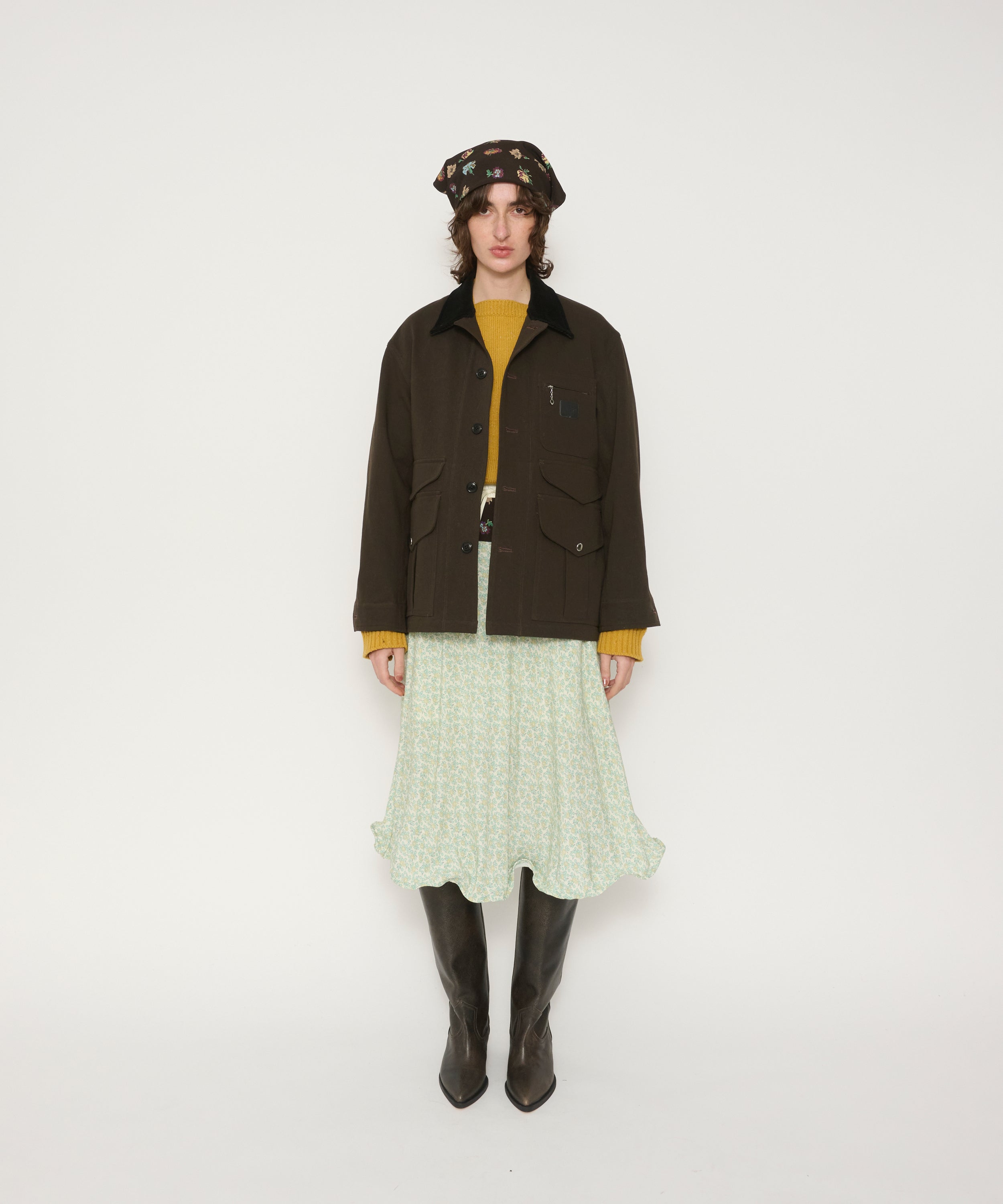 COTTON GABARDINE HUNTING JACKET