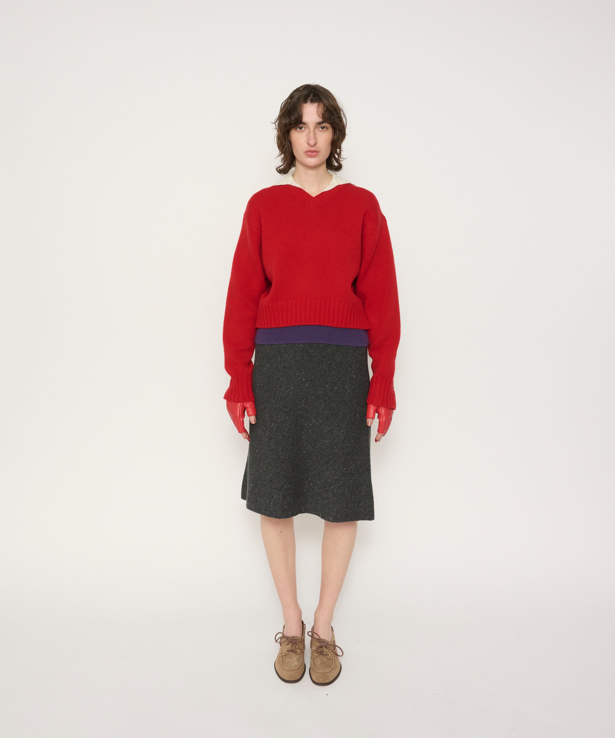 5G LAYERED V NECK SWEATER