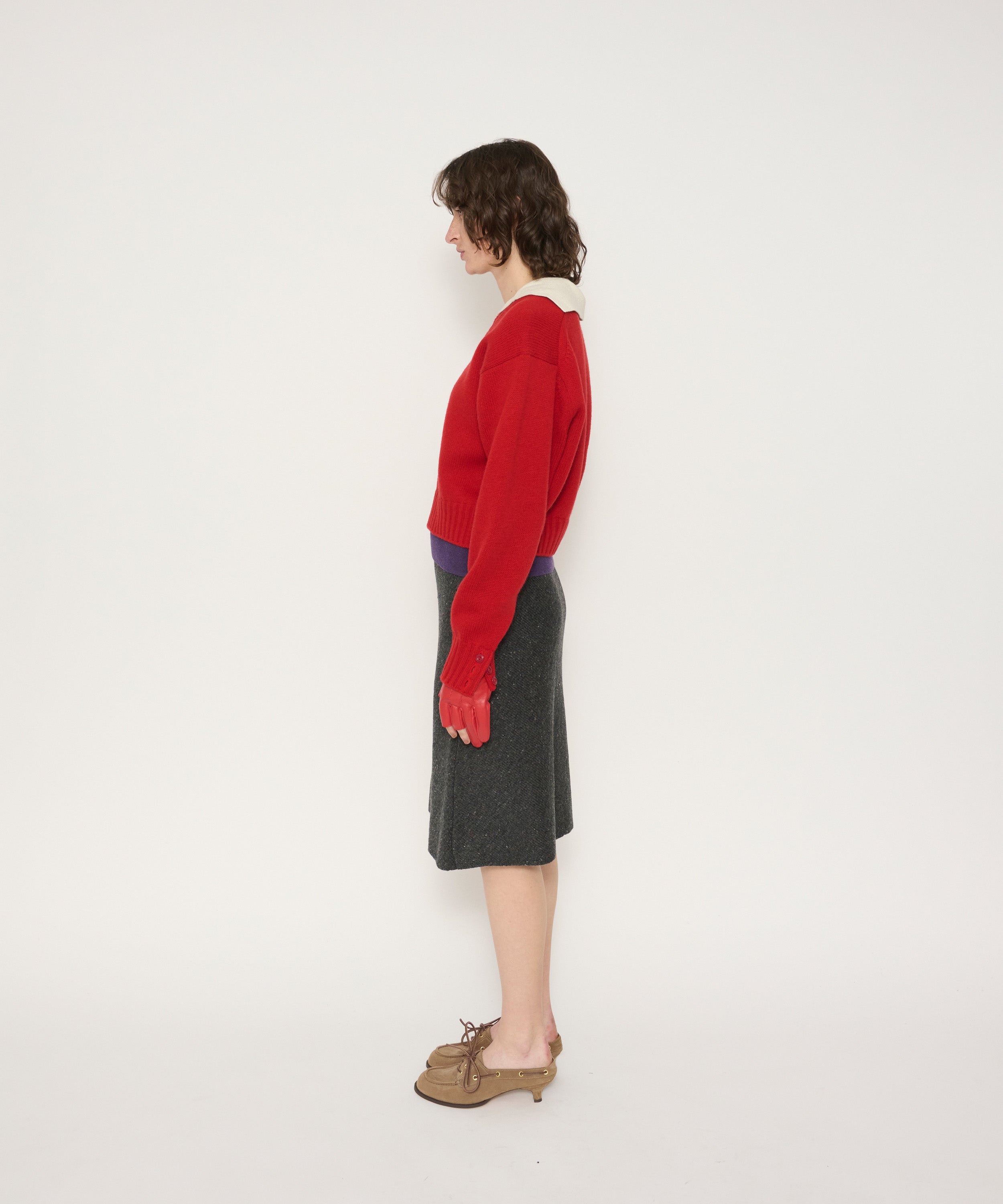 5G LAYERED V NECK SWEATER
