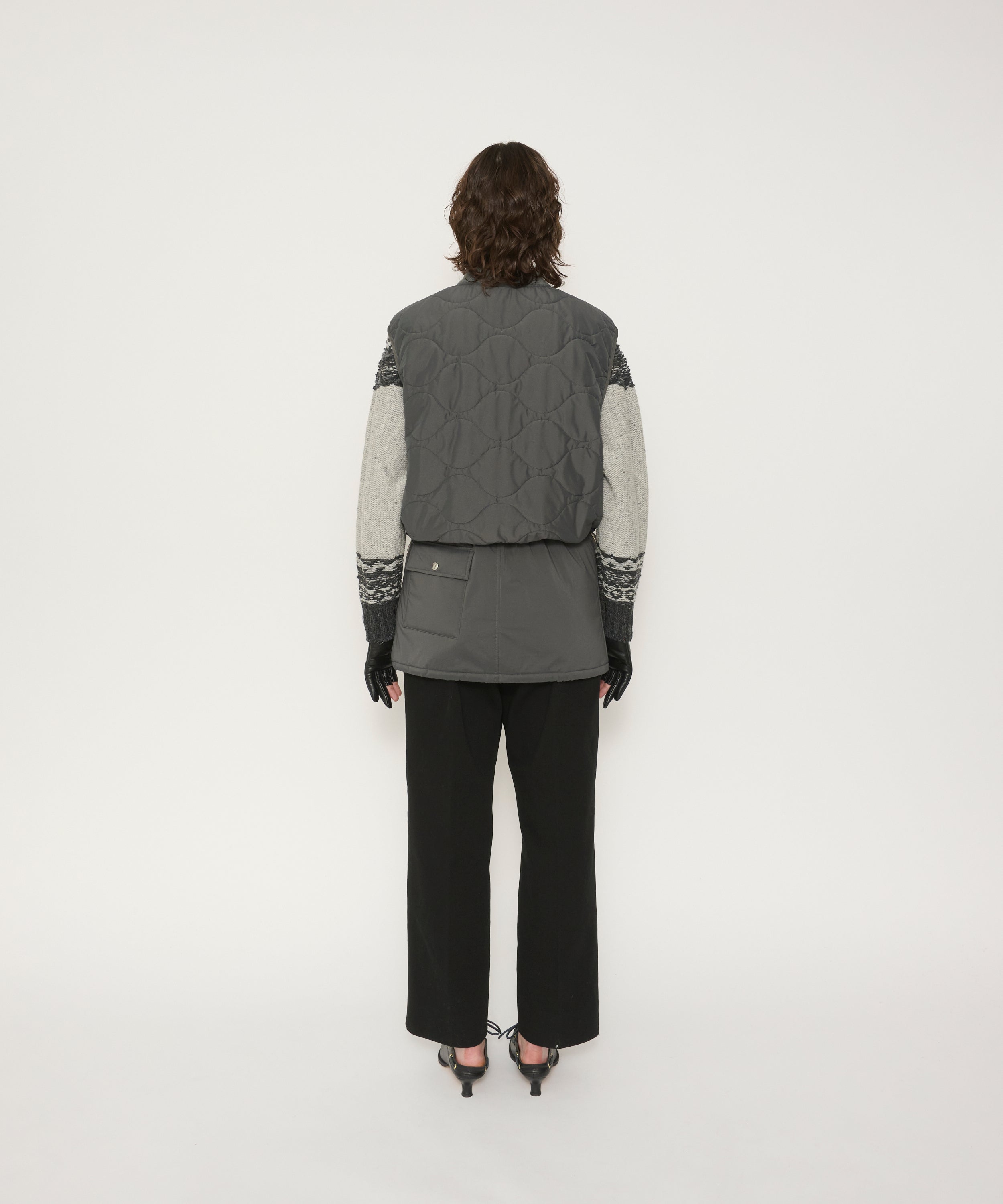 40d NYLON TAFFETA QUILTED SHORT VEST