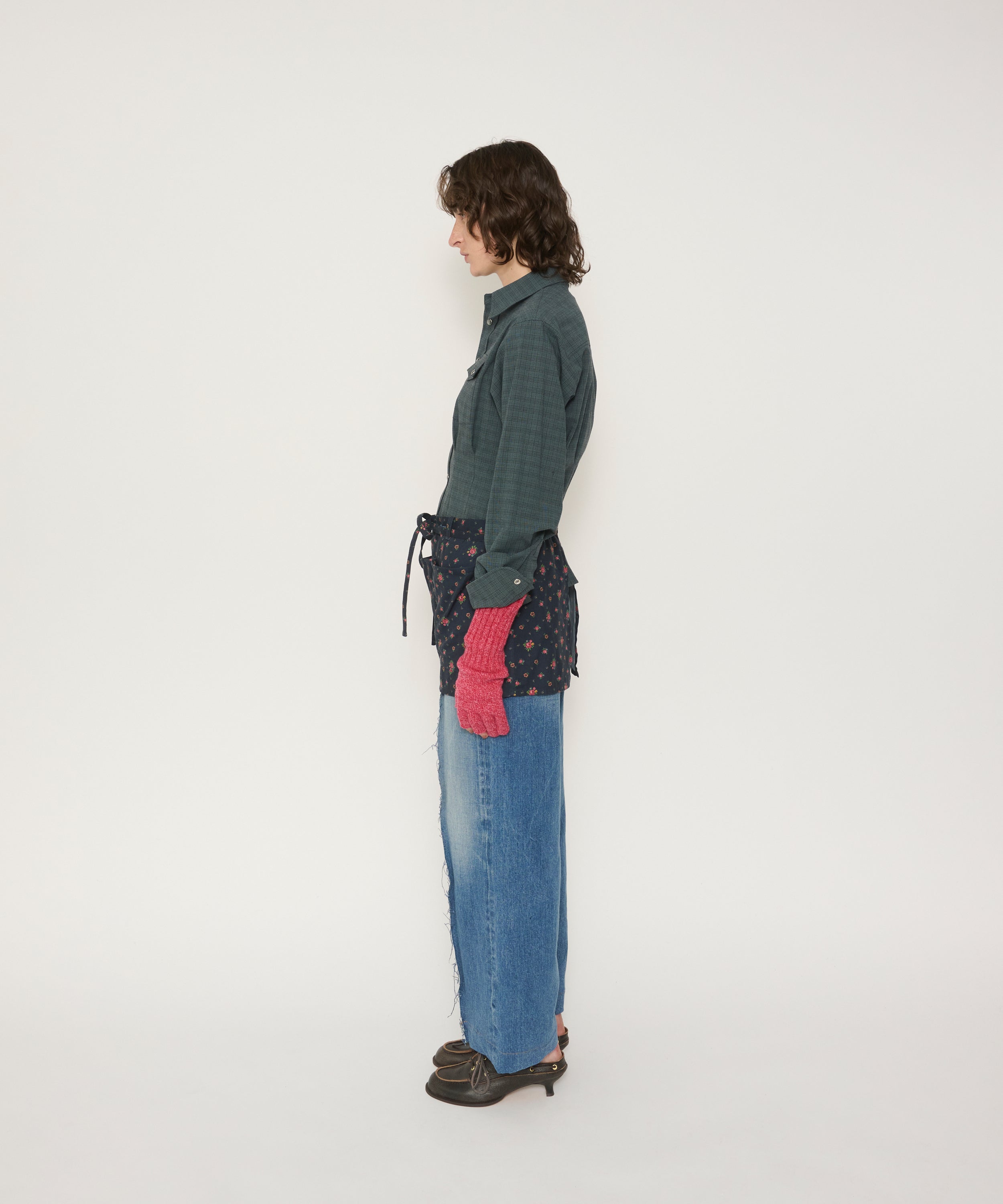 FLOWER PRINT WAIST APRON