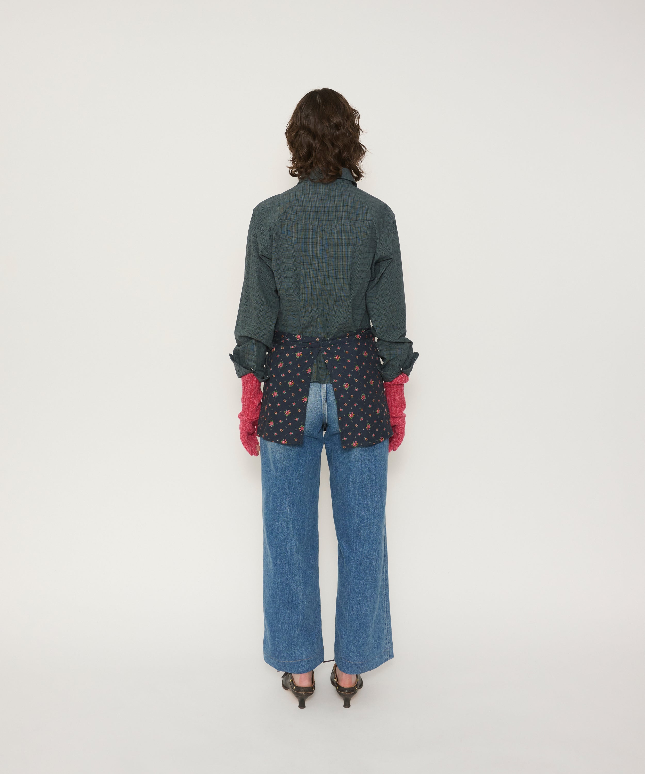 FLOWER PRINT WAIST APRON