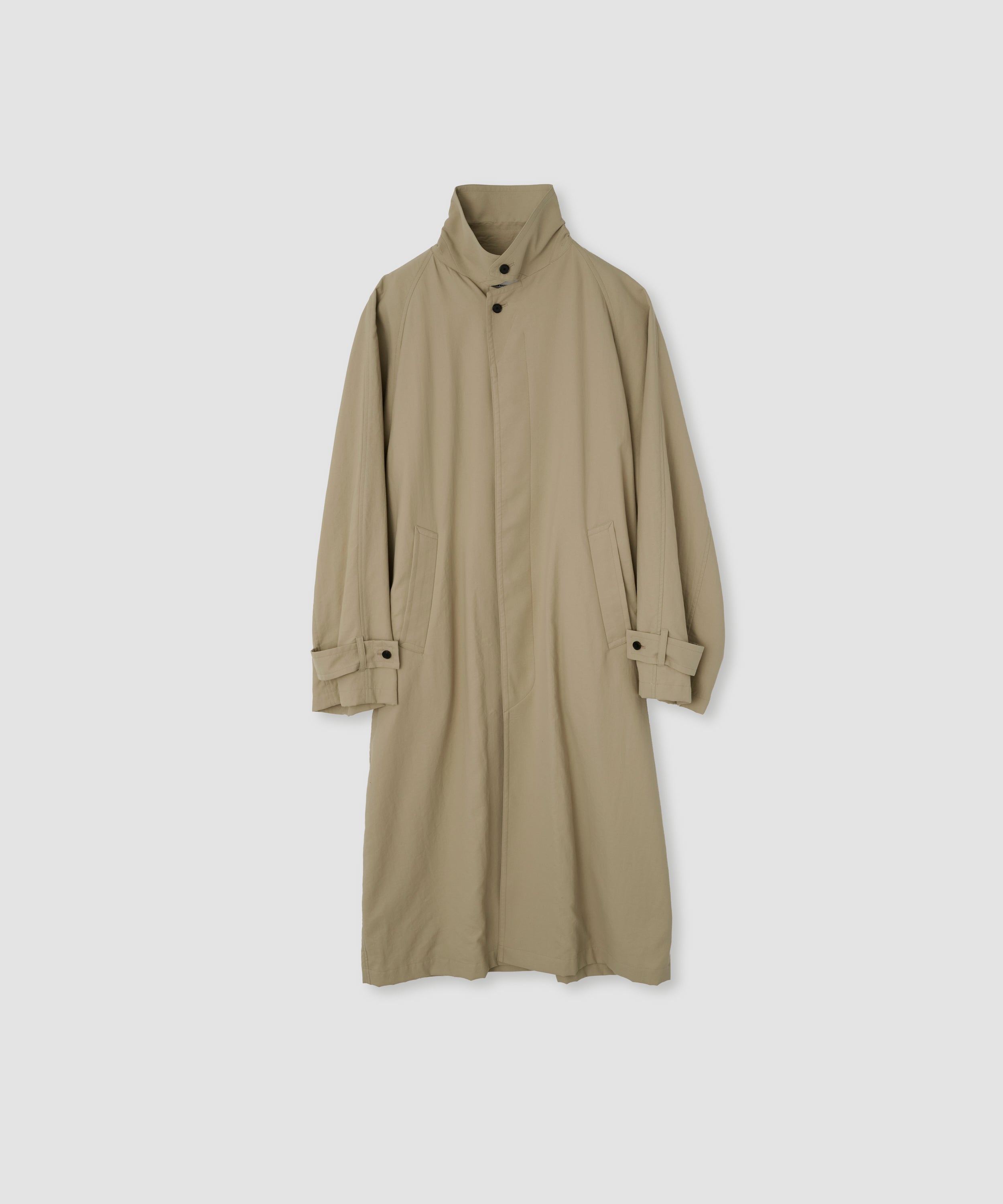 NYLON TWILL BALMACAAN COAT