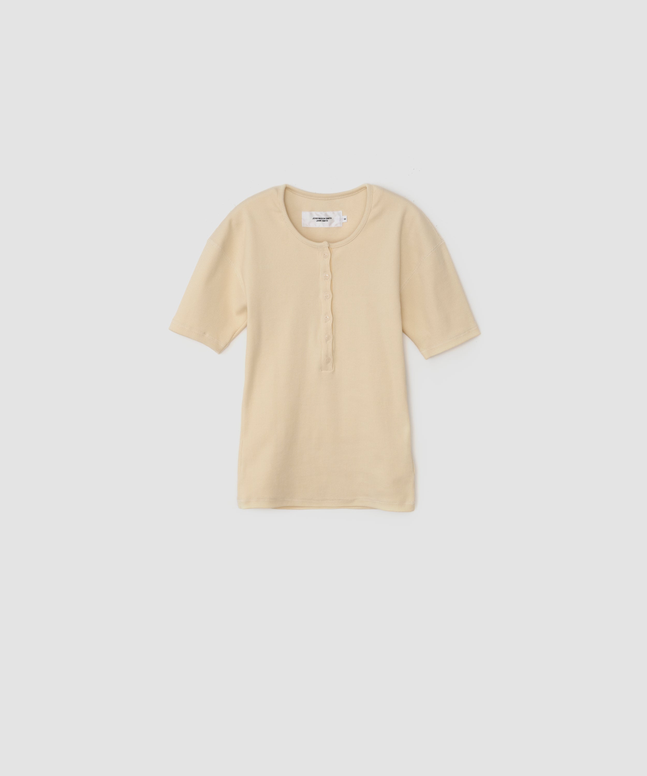 COTTON RIB HENRY NECK SHORT SLEEVE PULLOVER