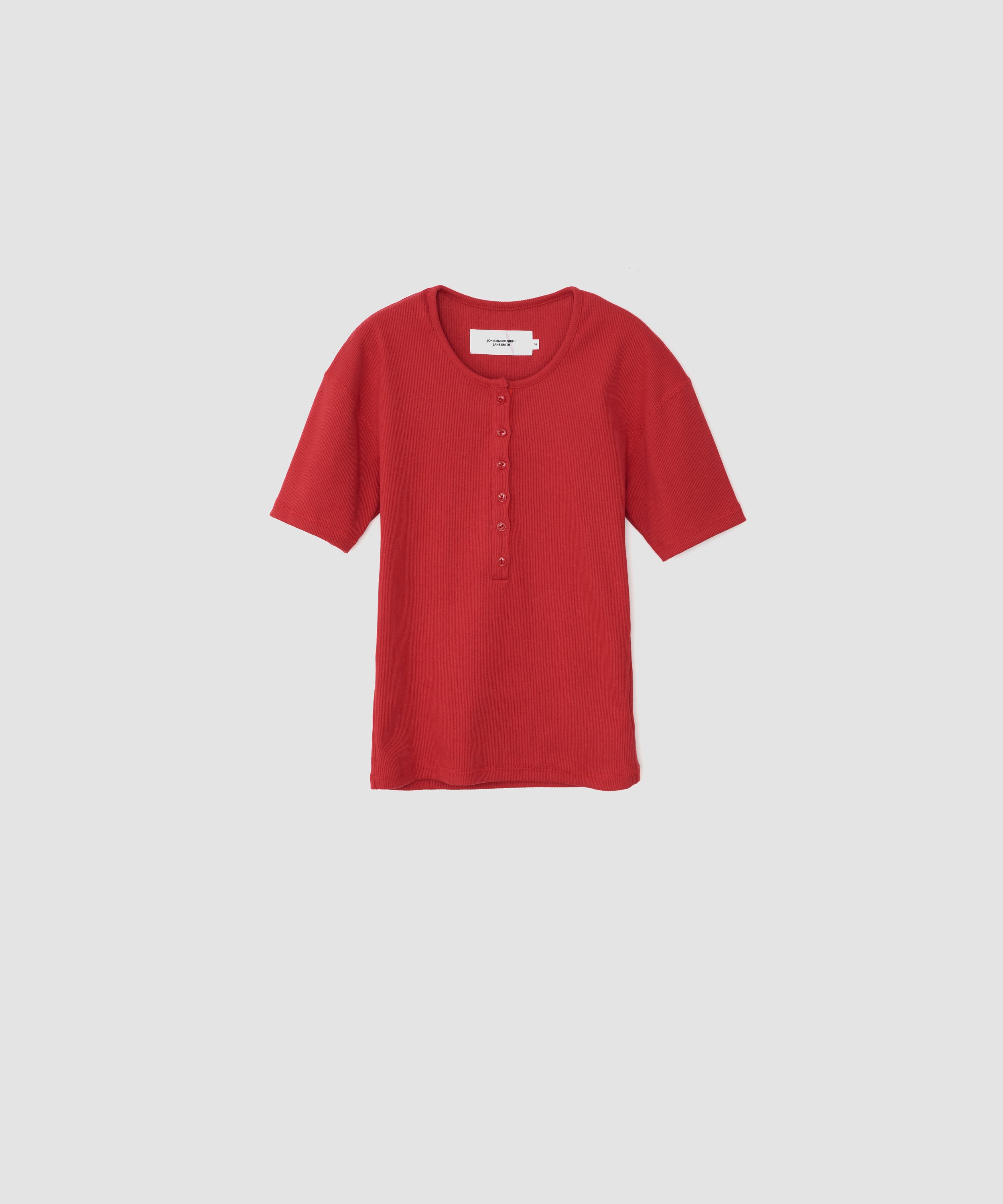 COTTON RIB HENRY NECK SHORT SLEEVE PULLOVER