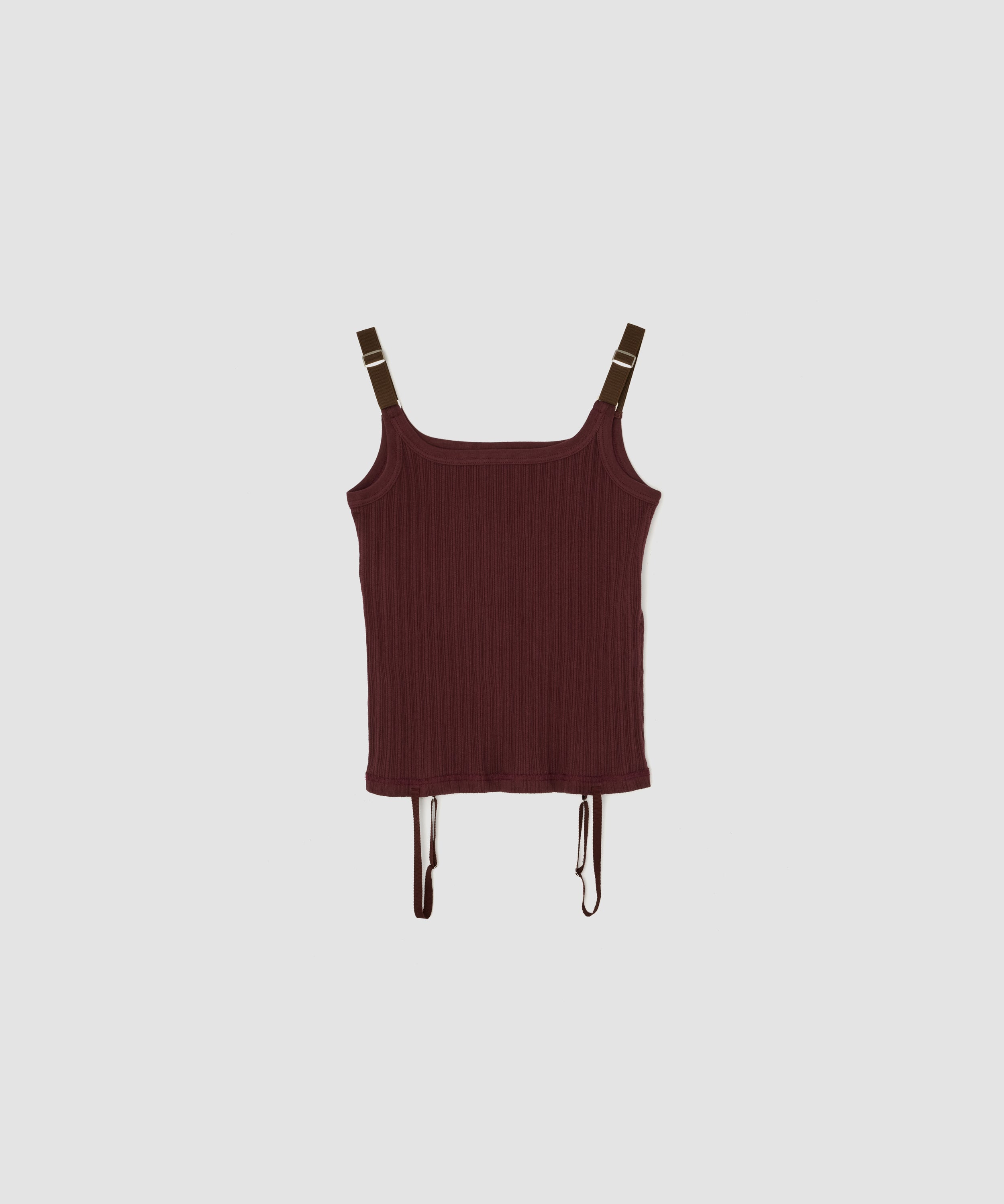 COTTON EYELET RIB UP DOWN CAMISOLE
