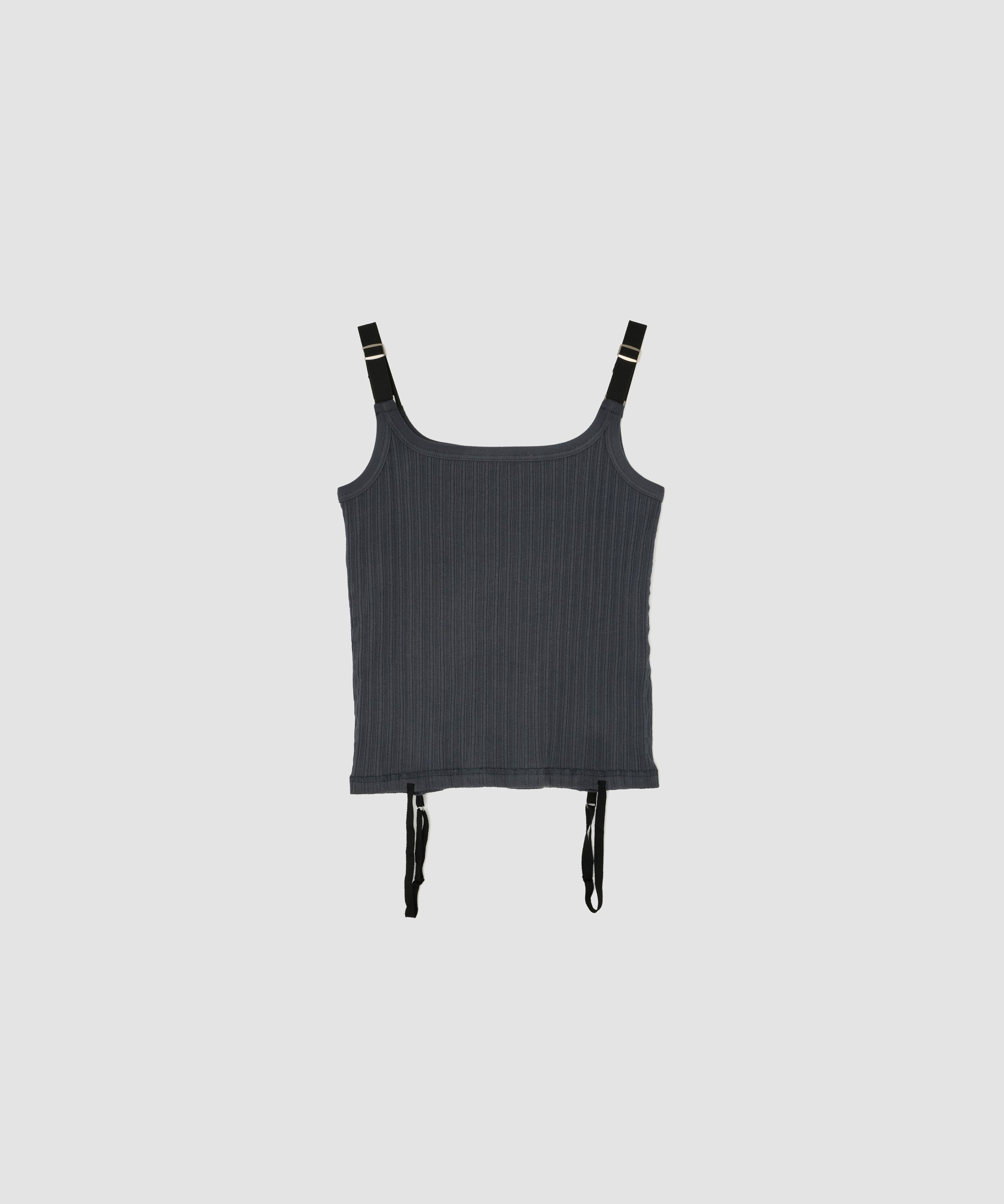 COTTON EYELET RIB UP DOWN CAMISOLE