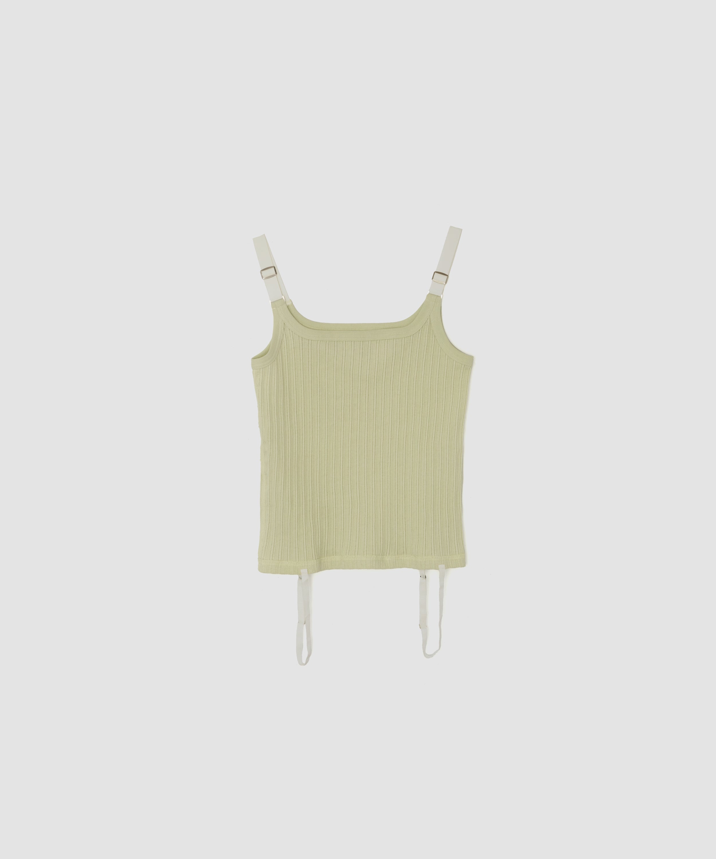 COTTON EYELET RIB UP DOWN CAMISOLE
