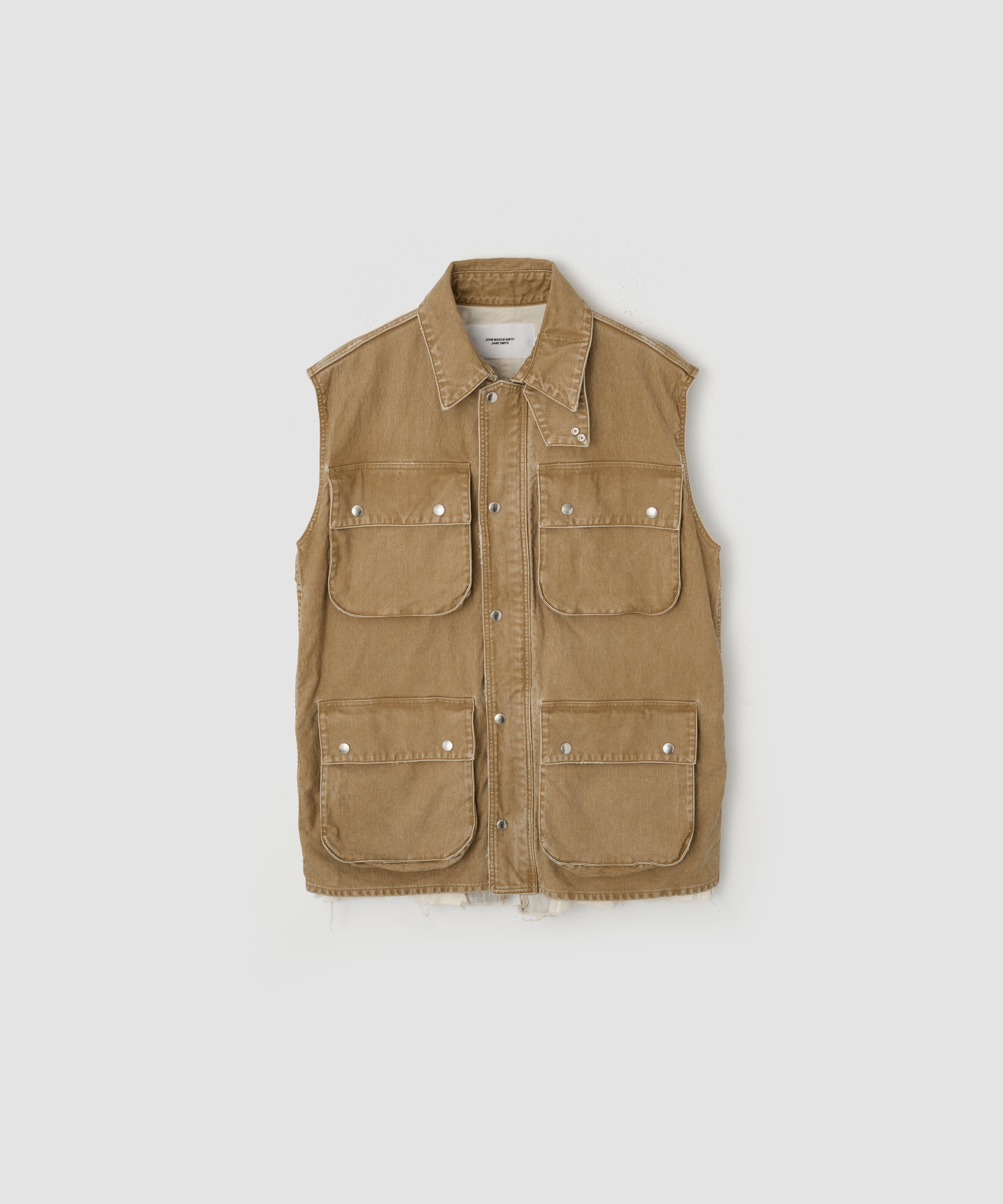SULFUR DYE HEAVY DUCK CLOTH OVERSIZED HUNTING VEST
