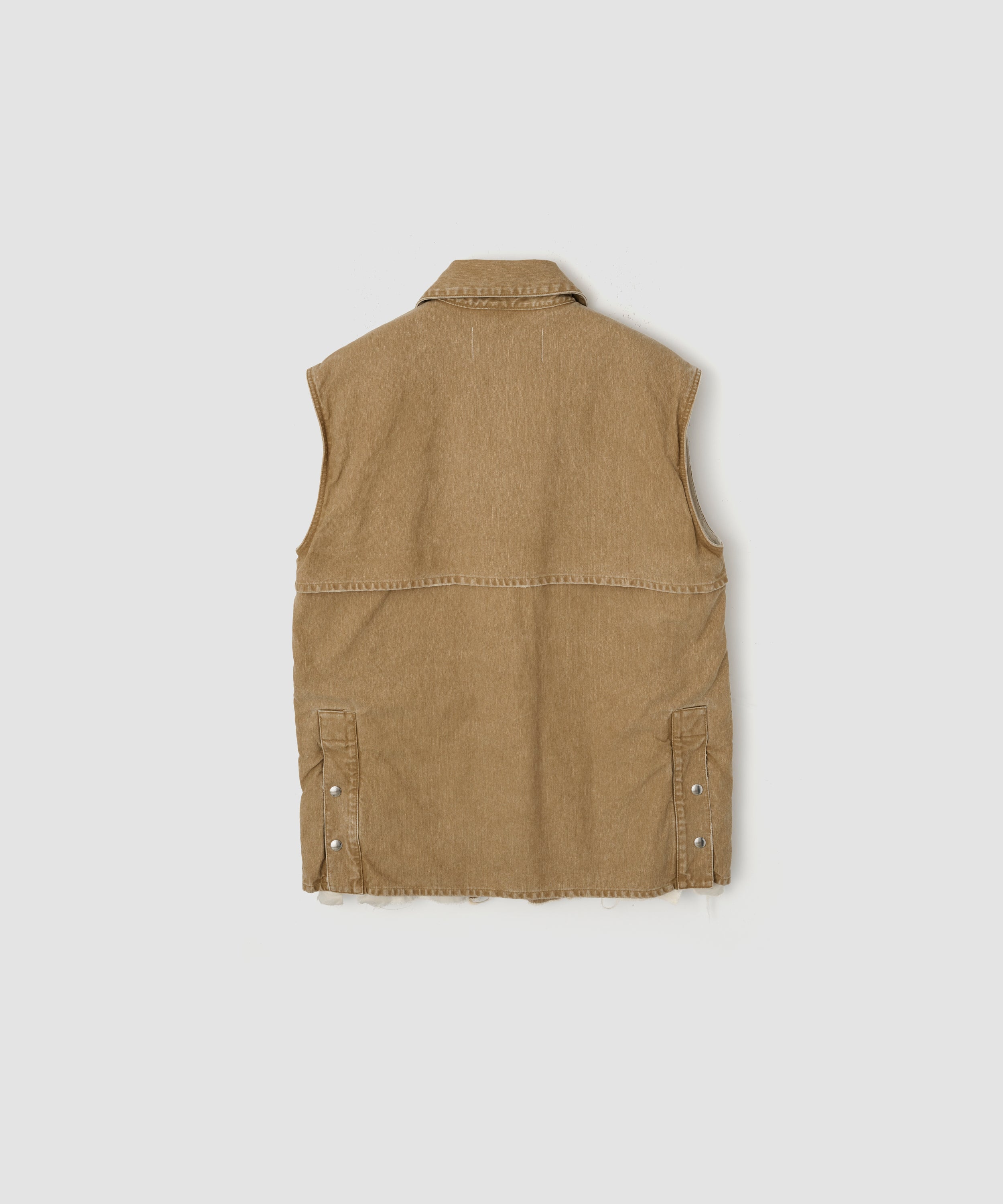 SULFUR DYE HEAVY DUCK CLOTH OVERSIZED HUNTING VEST