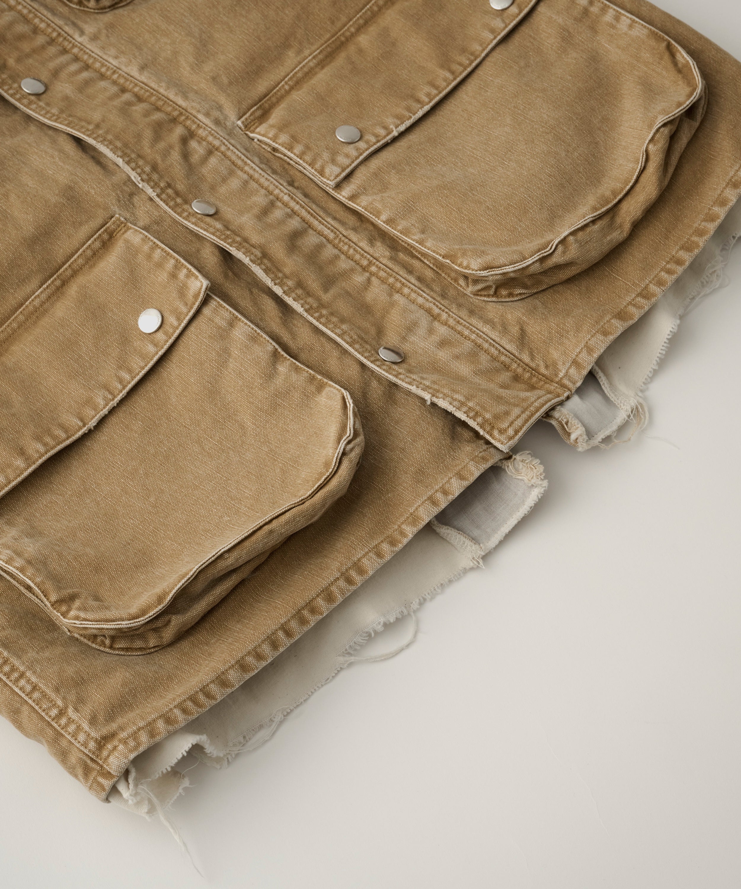 SULFUR DYE HEAVY DUCK CLOTH OVERSIZED HUNTING VEST