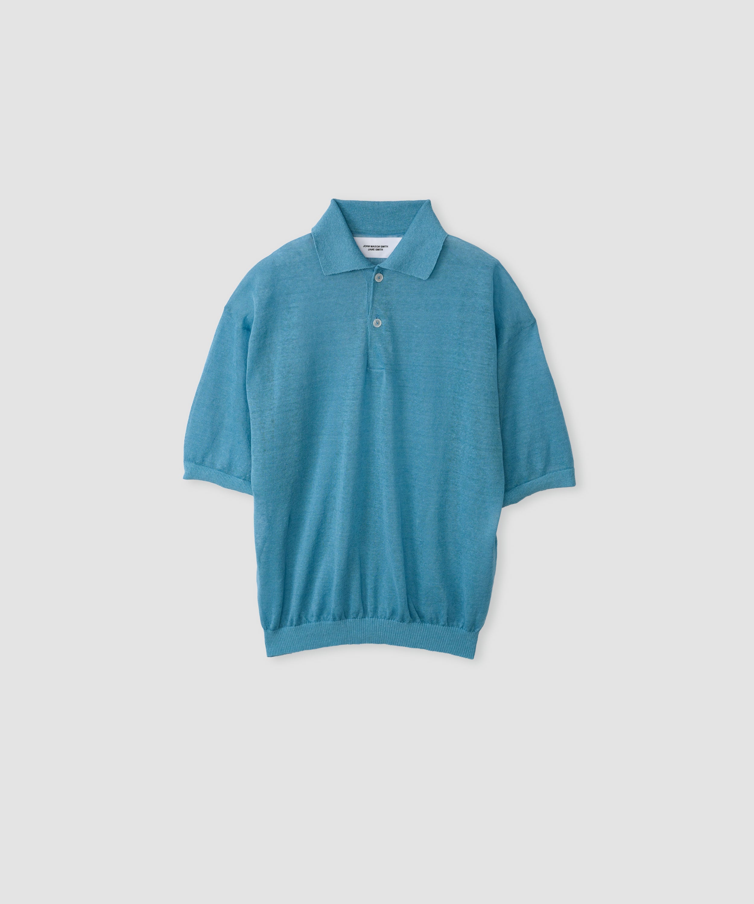 16G LINEN NYLON SHEER KNIT POLO SHIRT
