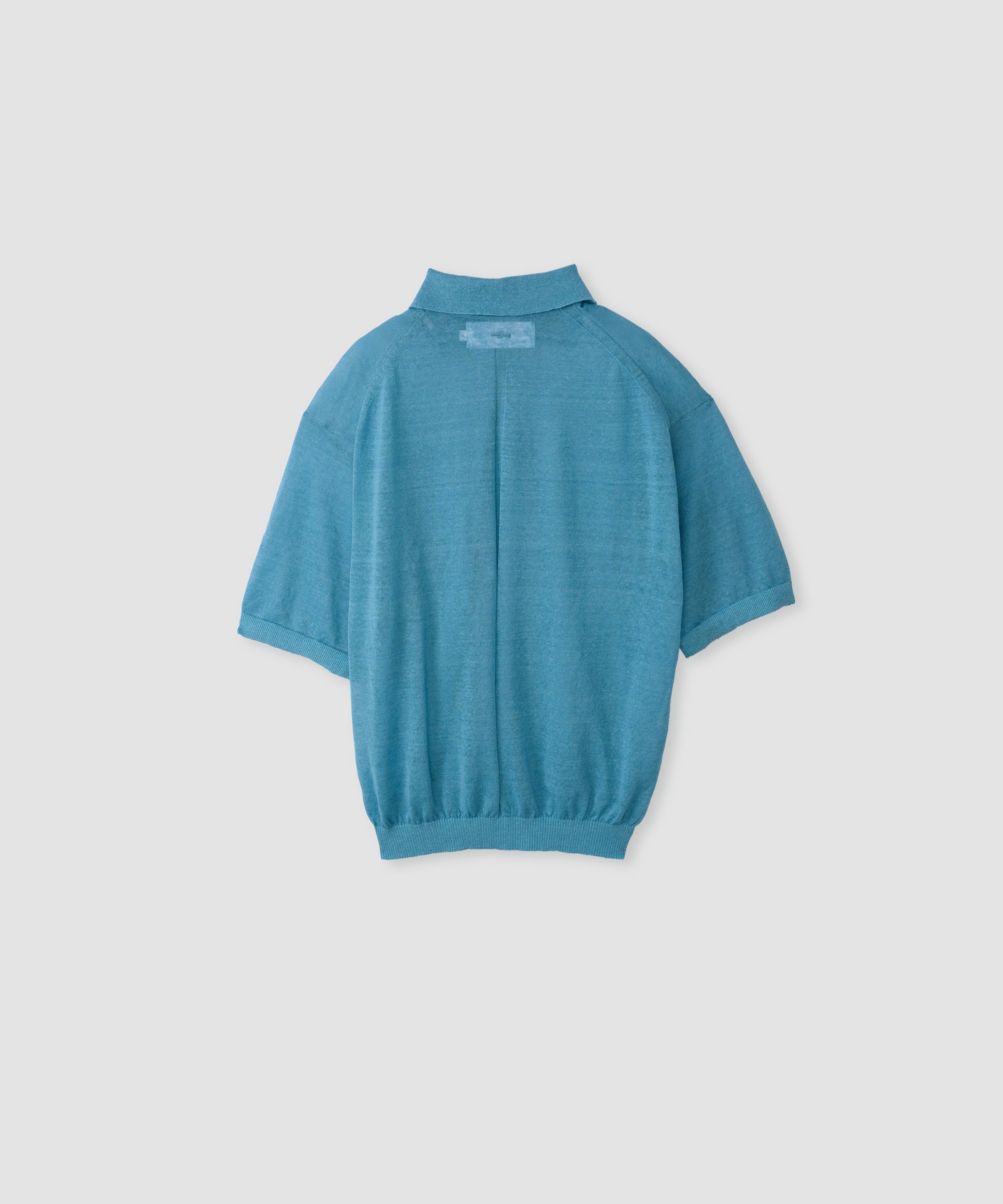 16G LINEN NYLON SHEER KNIT POLO SHIRT
