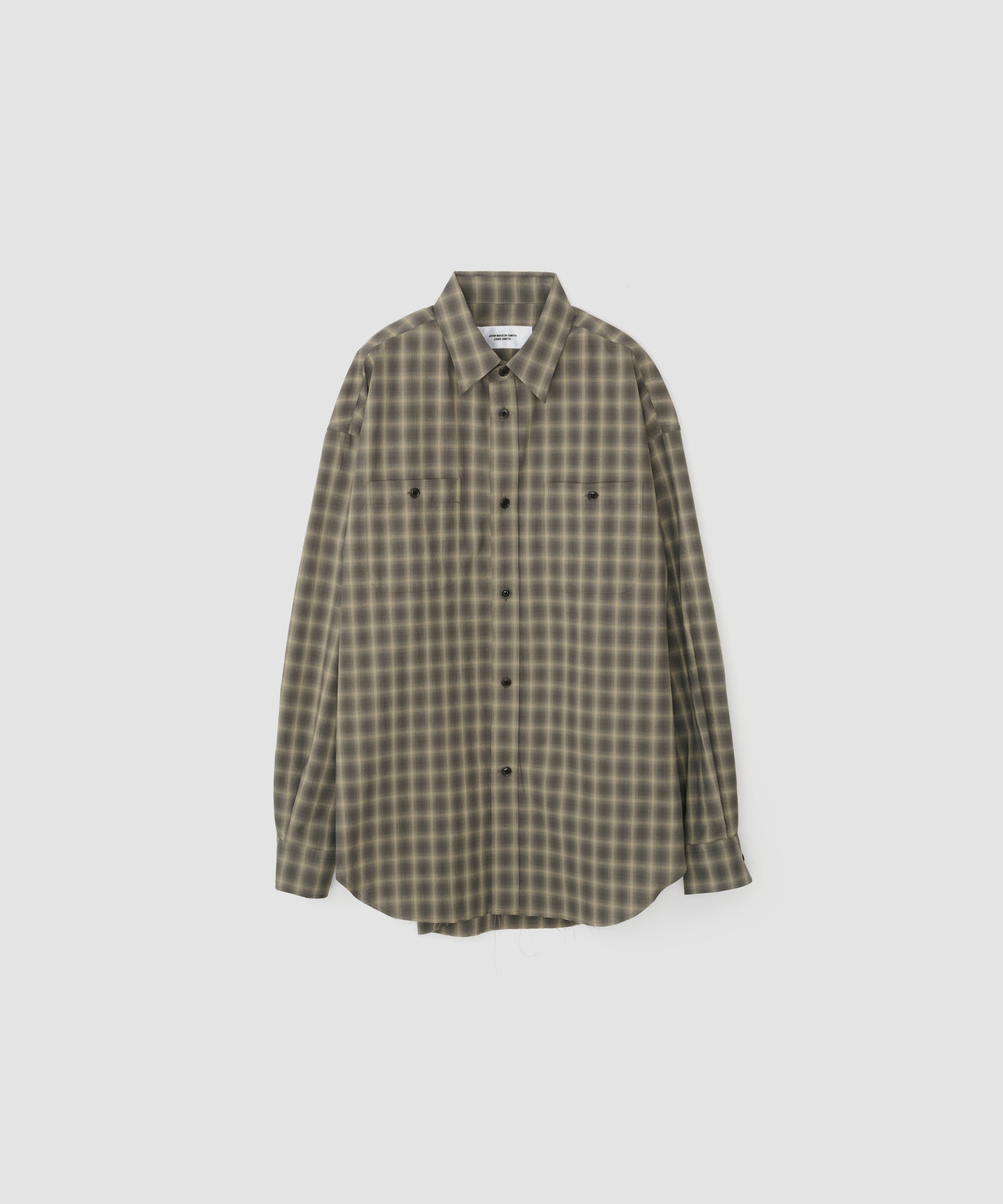 POLYESTER SHADOW CHECK WORK SHIRT