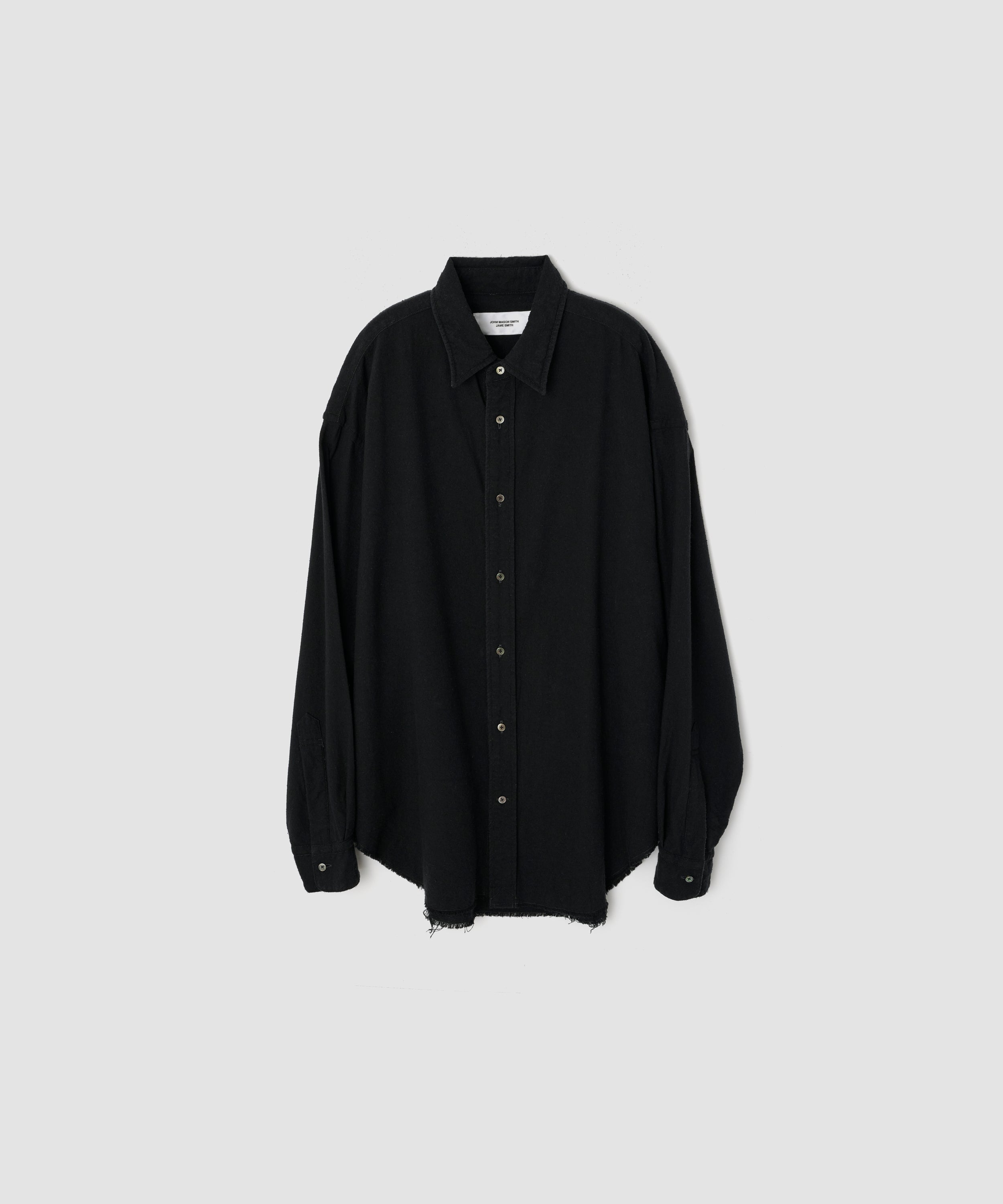 SILK NOIL GARMENT DYE OVERSIZED REGULAR COLLAR SHIRT