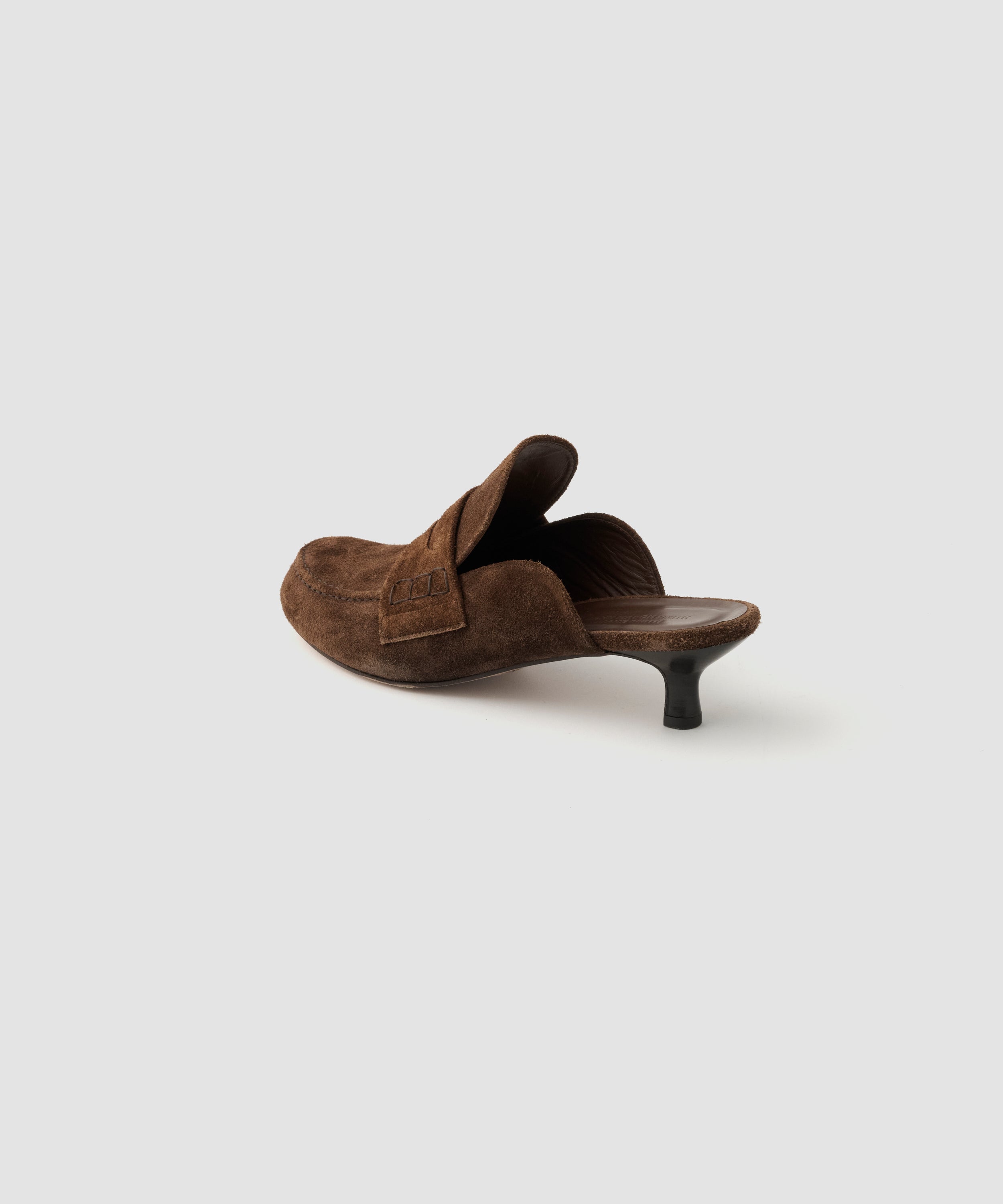 COW SUEDE LEATHER LOAFER MULE