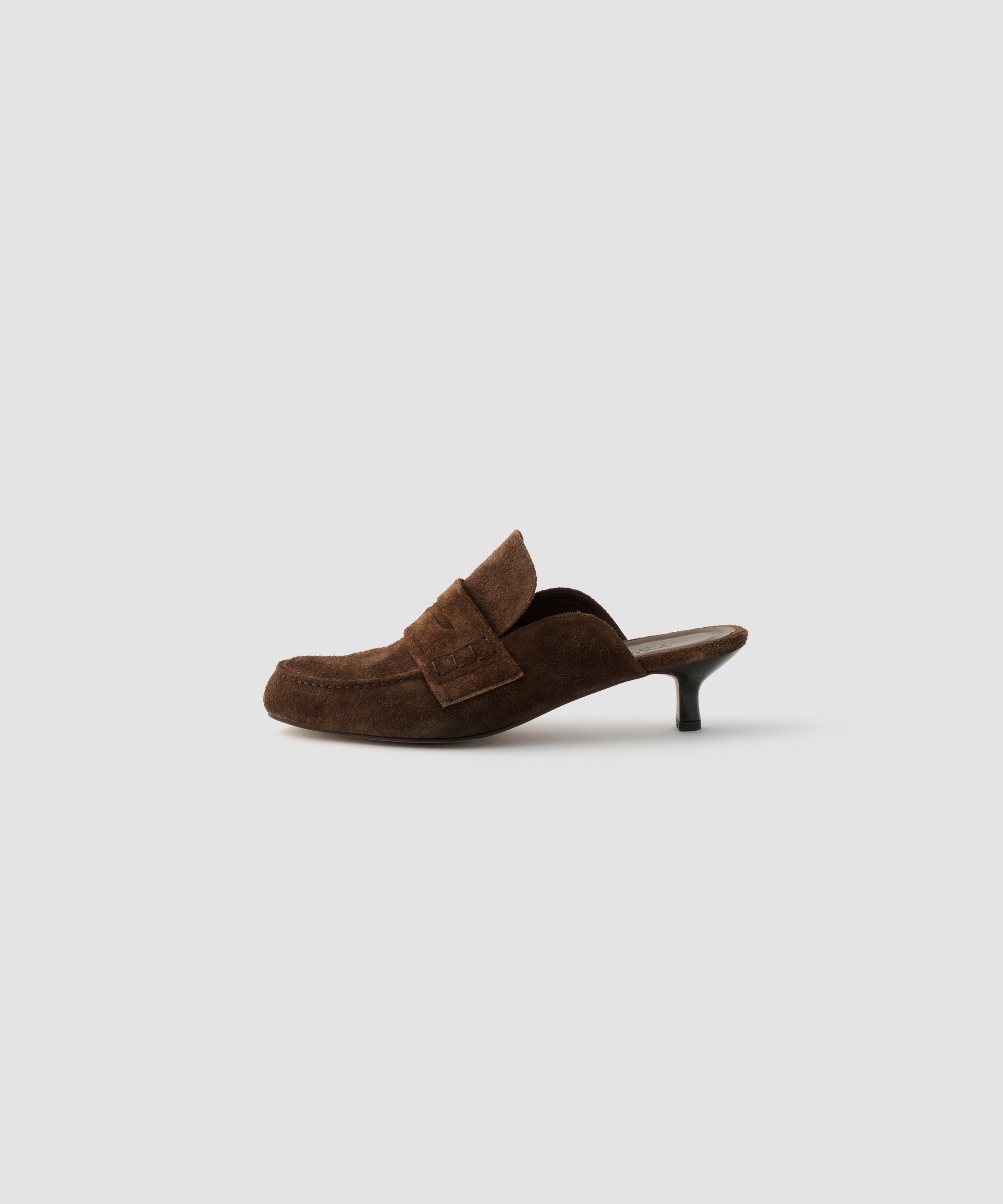 COW SUEDE LEATHER LOAFER MULE