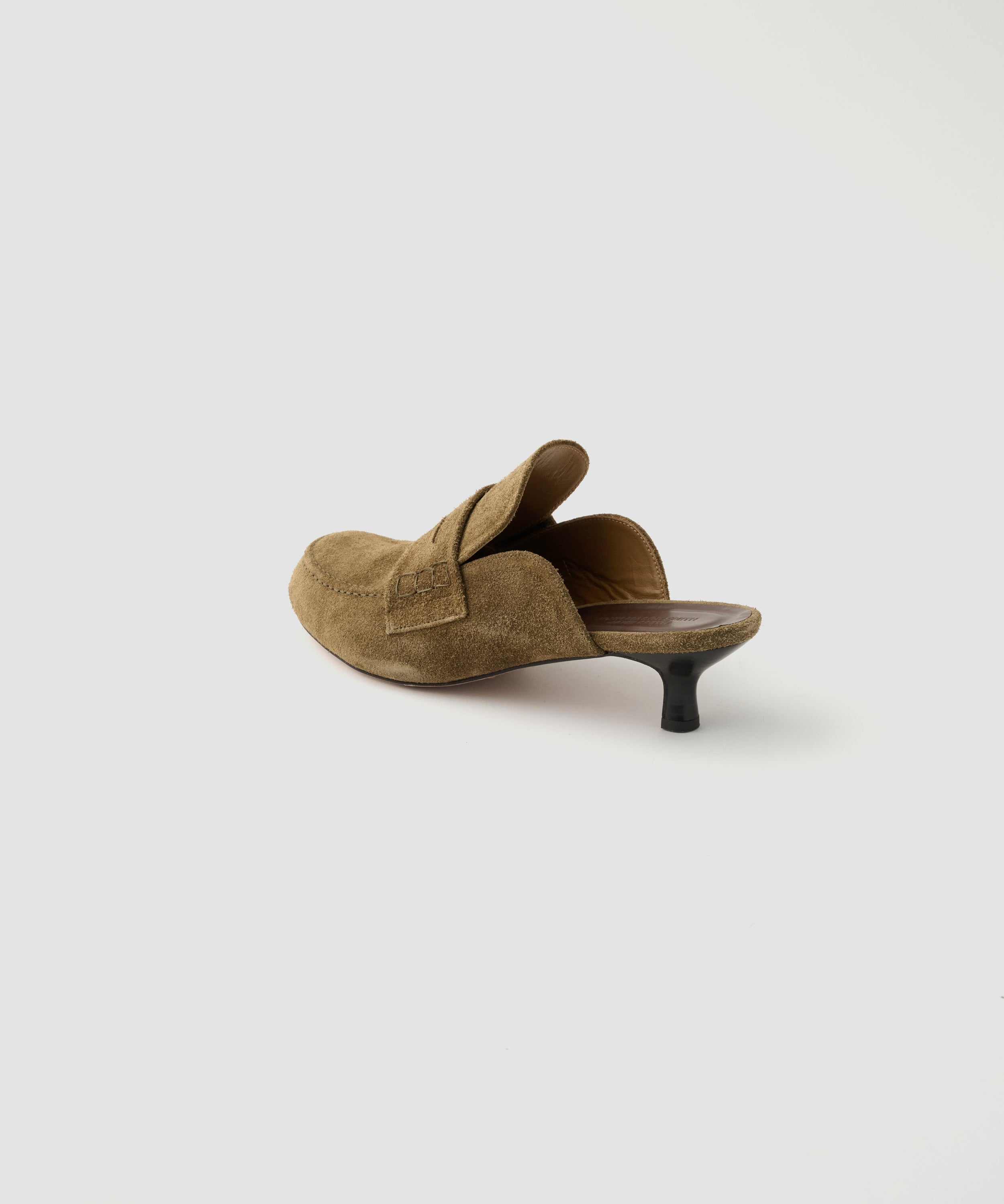 COW SUEDE LEATHER LOAFER MULE