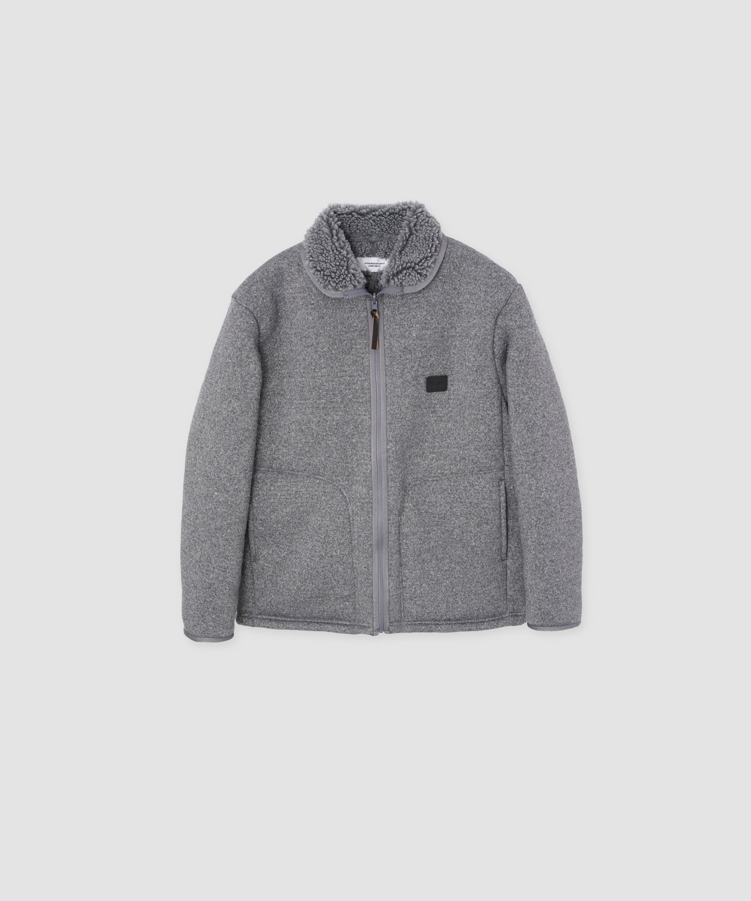POLYESTER BOA FLEECE REVERSIBLE ZIP UP JACKET