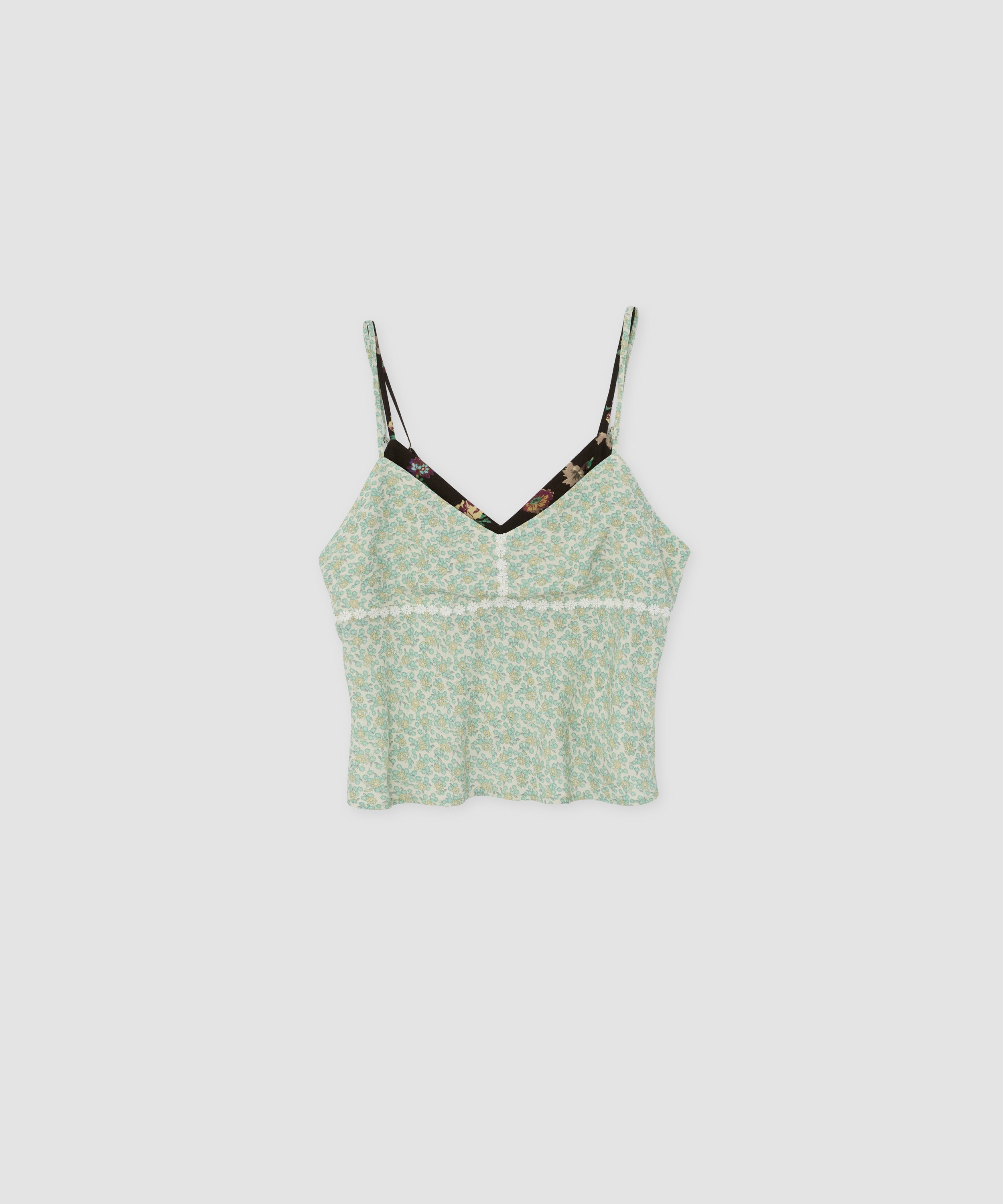 FLOWER PRINT DOUBLE STRAP CAMISOLE