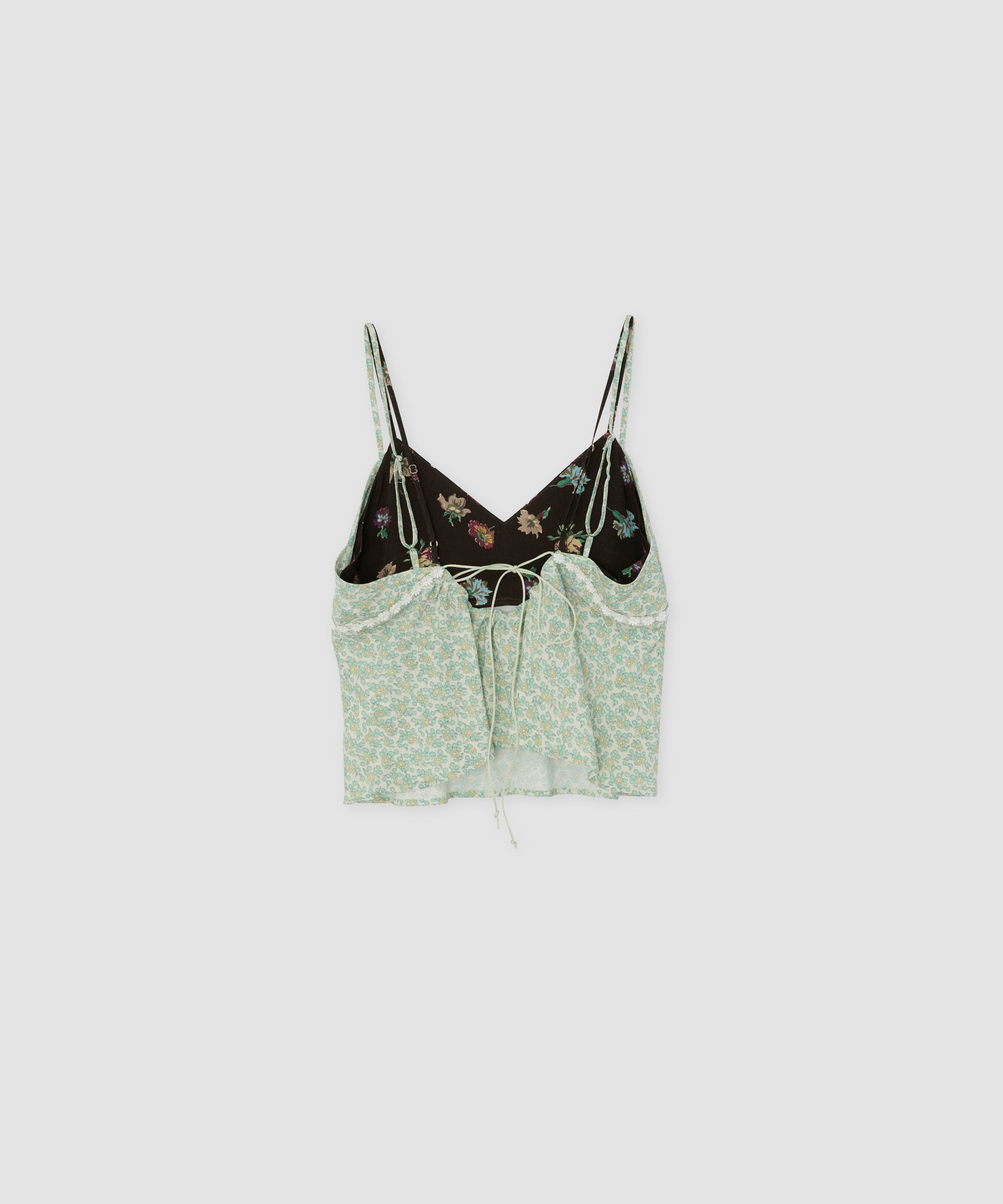 FLOWER PRINT DOUBLE STRAP CAMISOLE