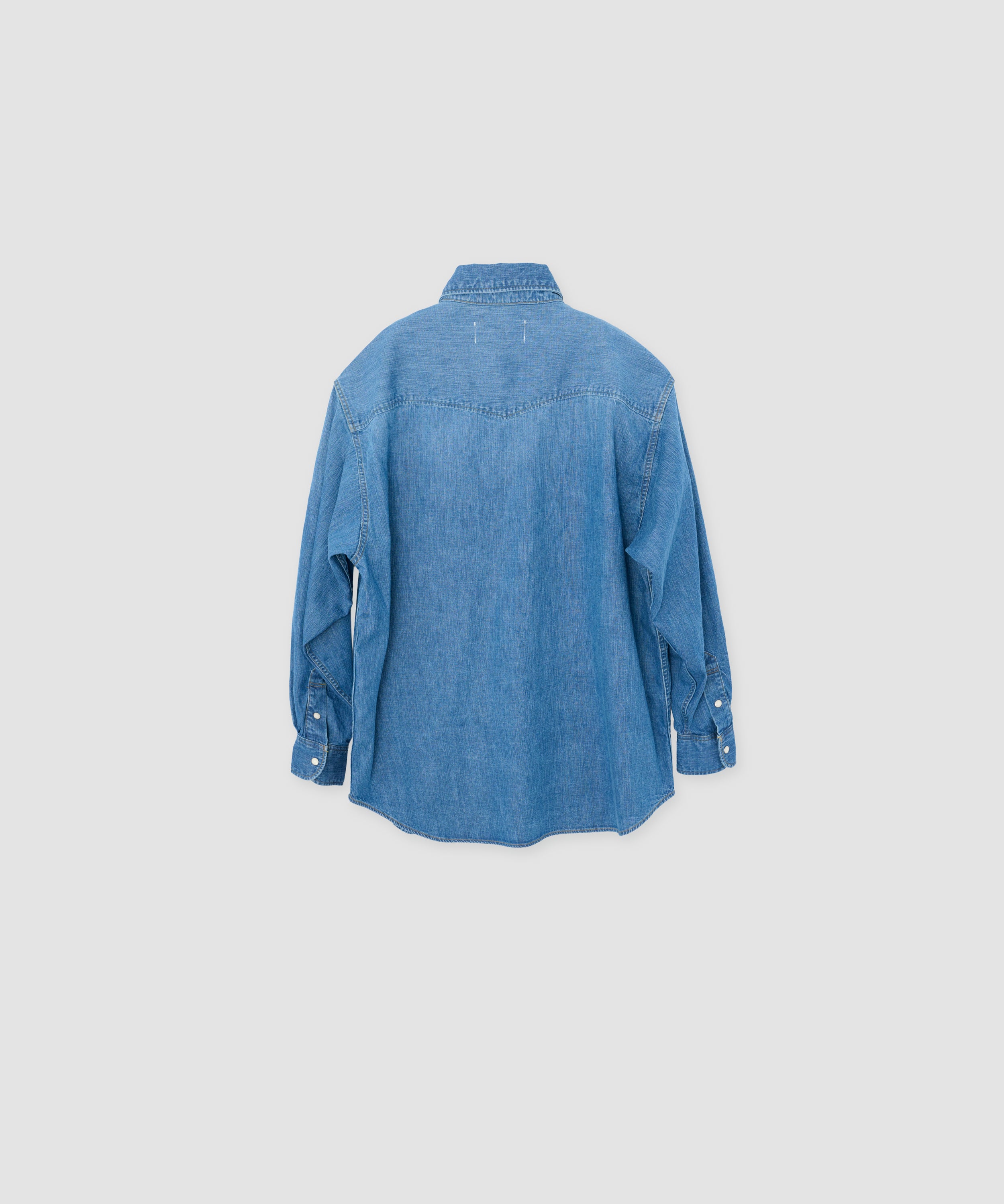 8oz DENIM WESTERN SHIRT VINTAGE WASH