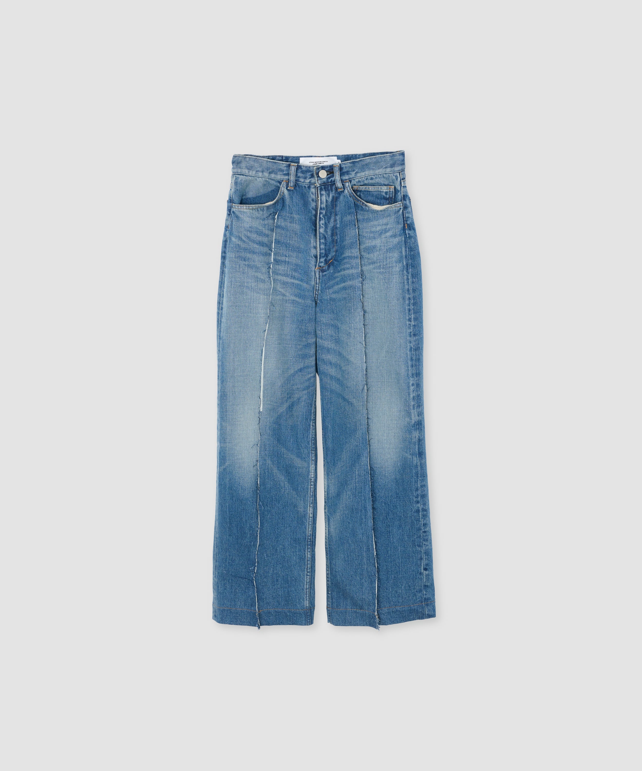 13oz DENIM BROKEN CREASE PINTUCK PANTS
