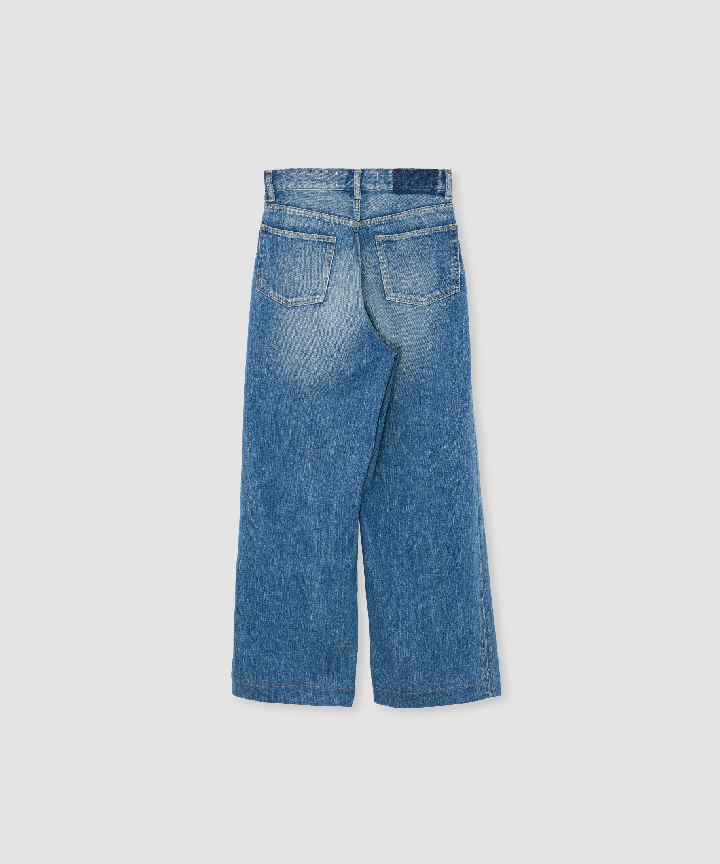 13oz DENIM BROKEN CREASE PINTUCK PANTS