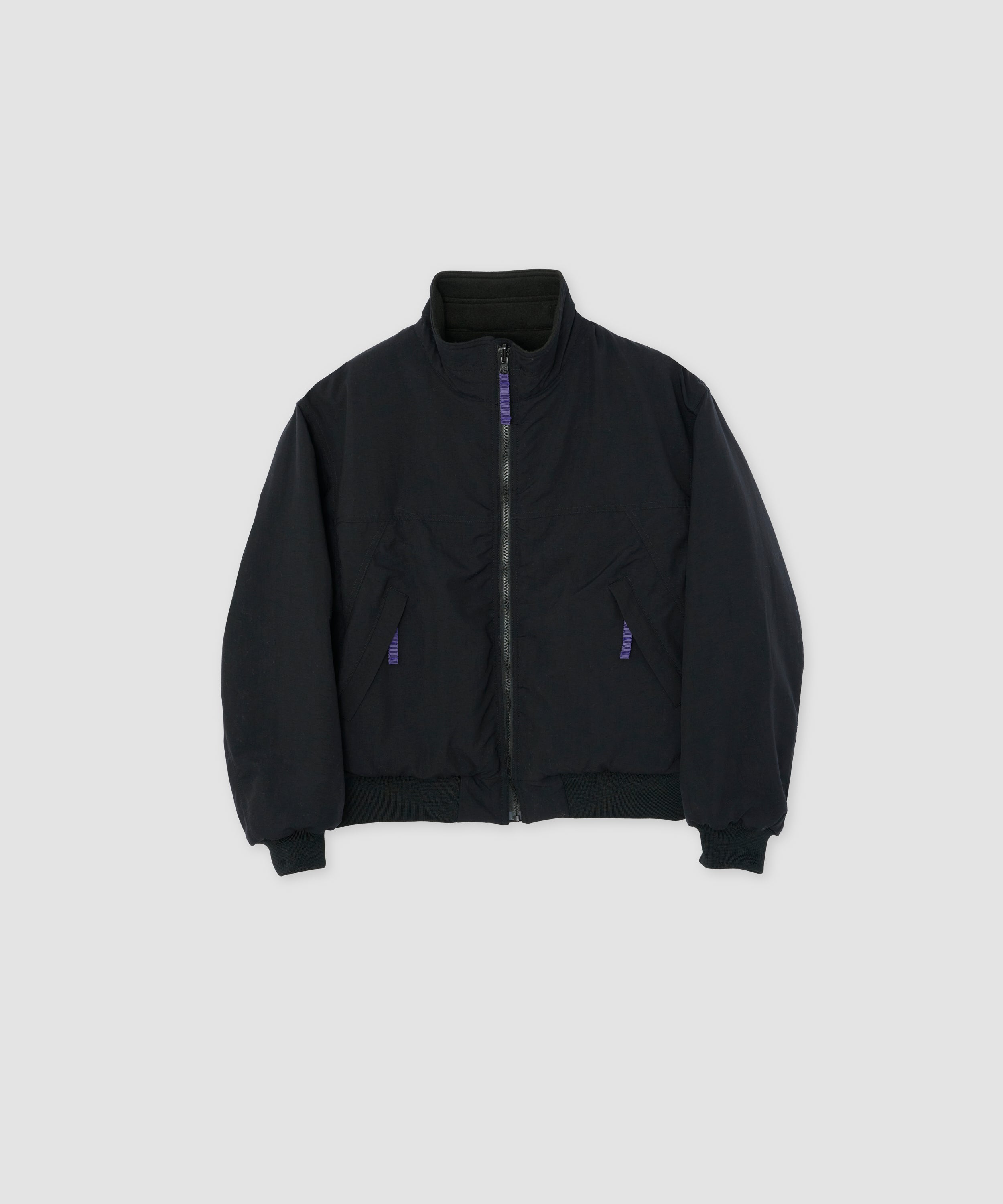 NYLON TASLAN REVERSIBLE SHELLED FLEECE JACKET