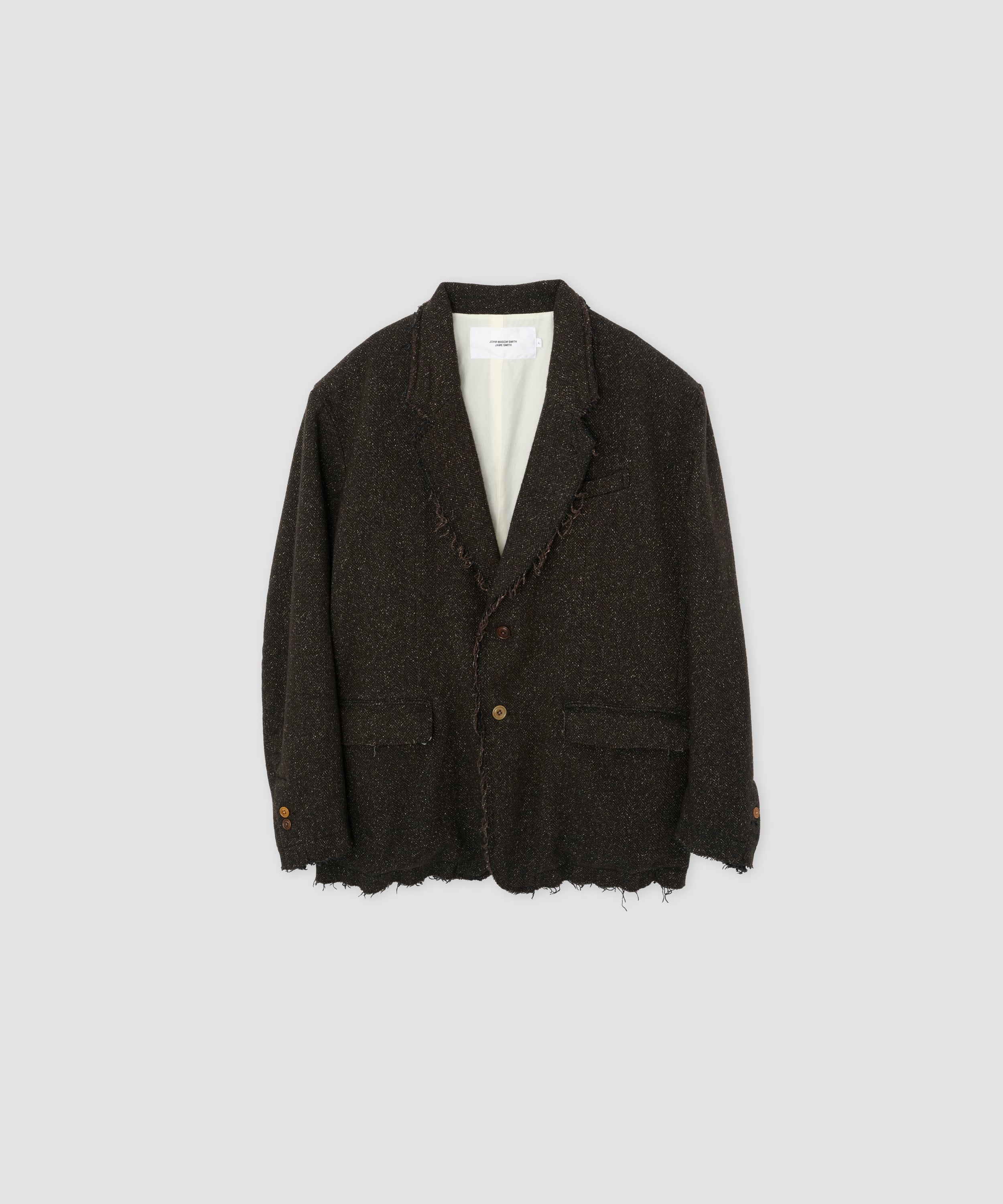 GARMENT WASHED SILKNEP TWEED JACKET