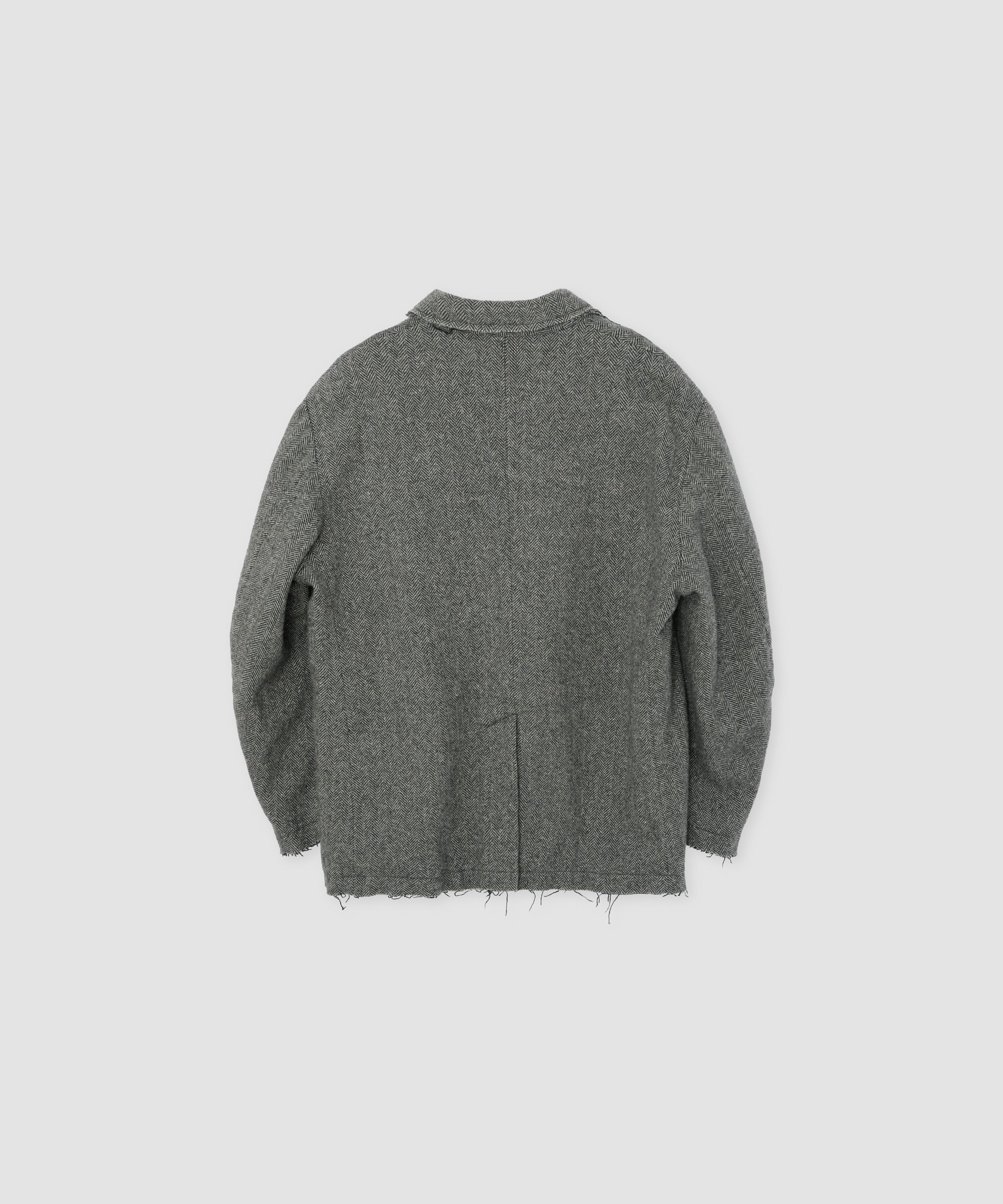 GARMENT WASHED SILKNEP TWEED JACKET