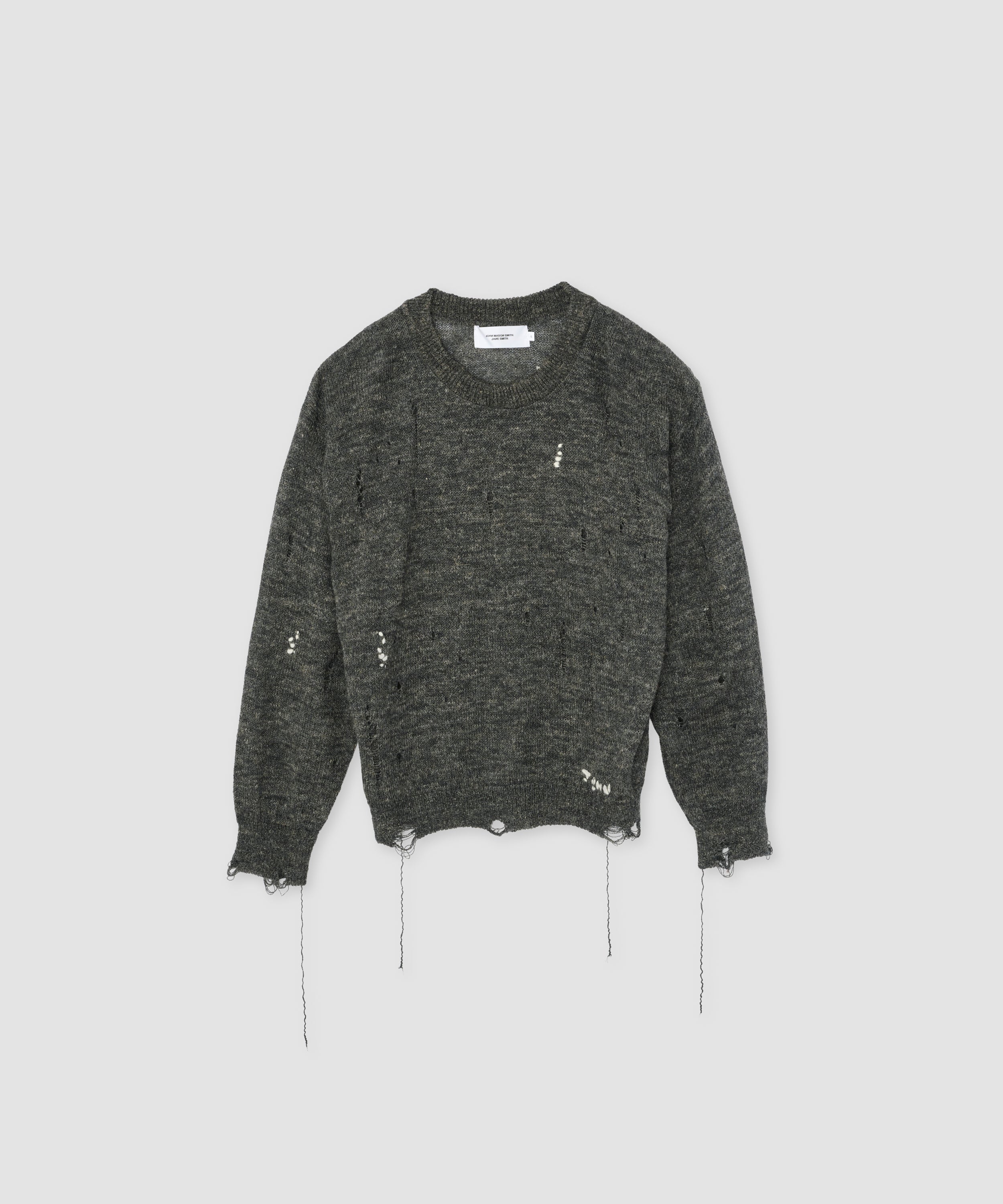 5G WOOL LINEN DAMAGE SWEATER