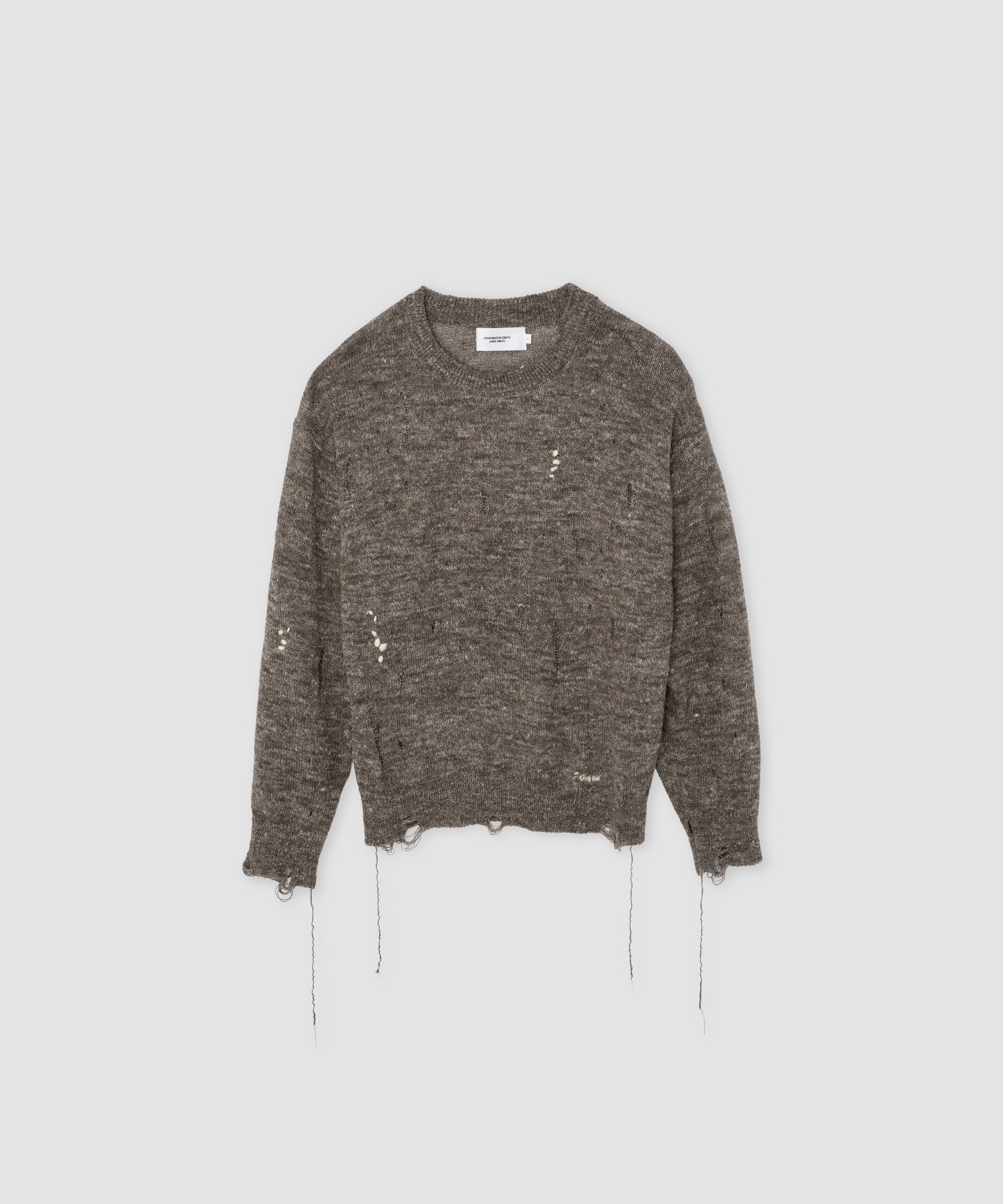 5G WOOL LINEN DAMAGE SWEATER